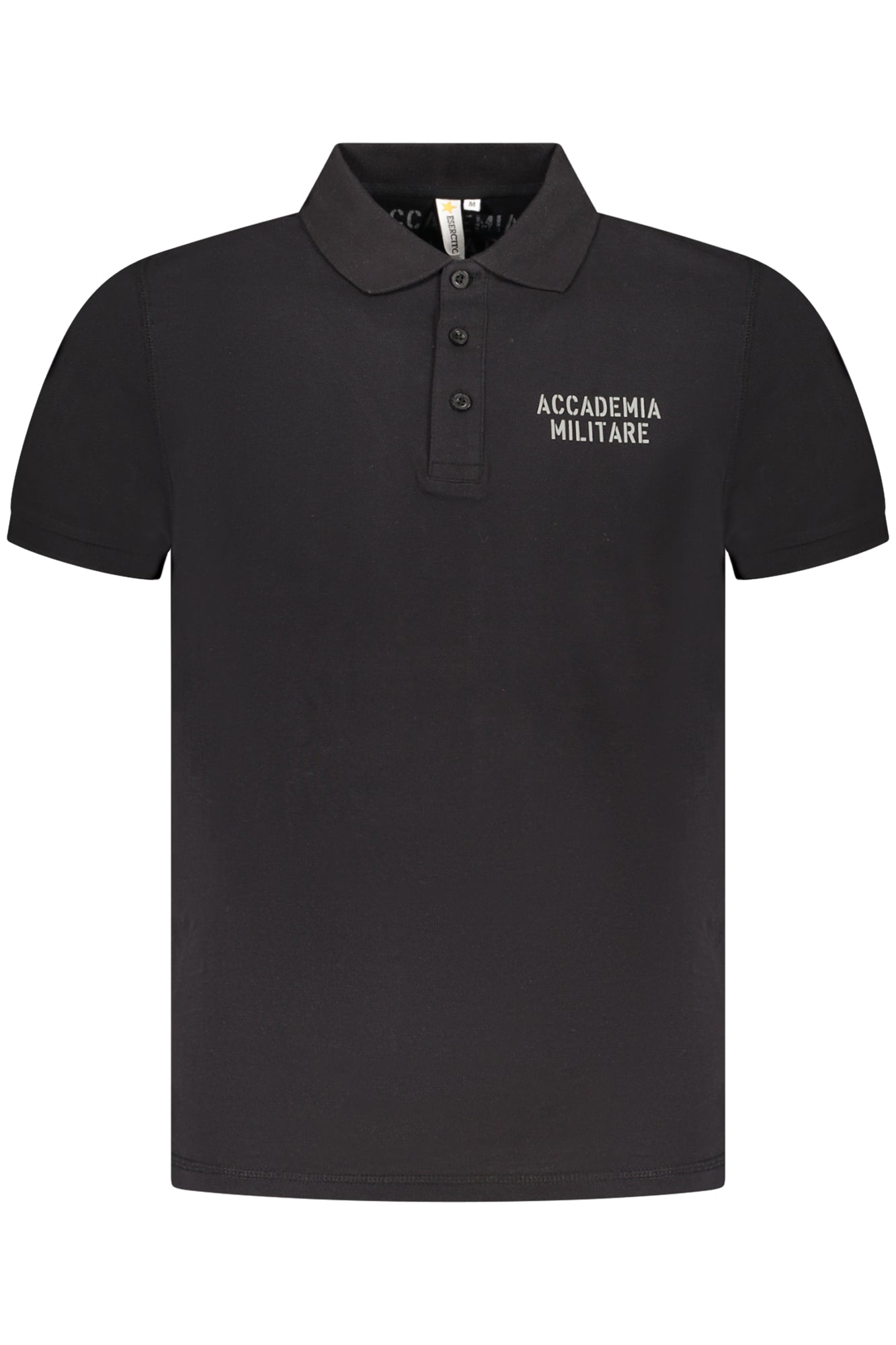 POLO DE MANGA CORTA PARA HOMBRE DE LA ACADEMIA MILITAR, NEGRO 