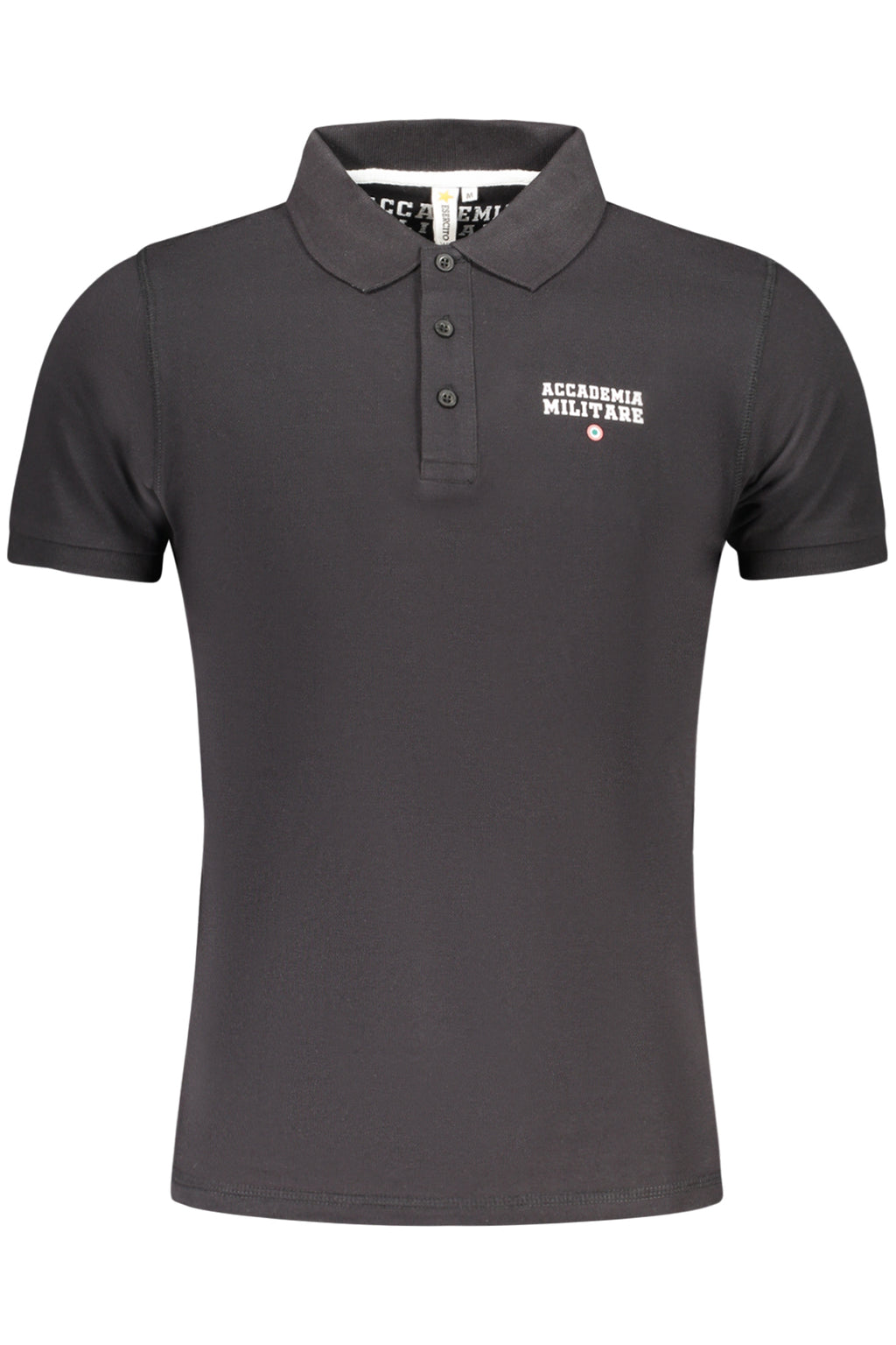 POLO DE MANGA CORTA PARA HOMBRE DE LA ACADEMIA MILITAR, NEGRO 