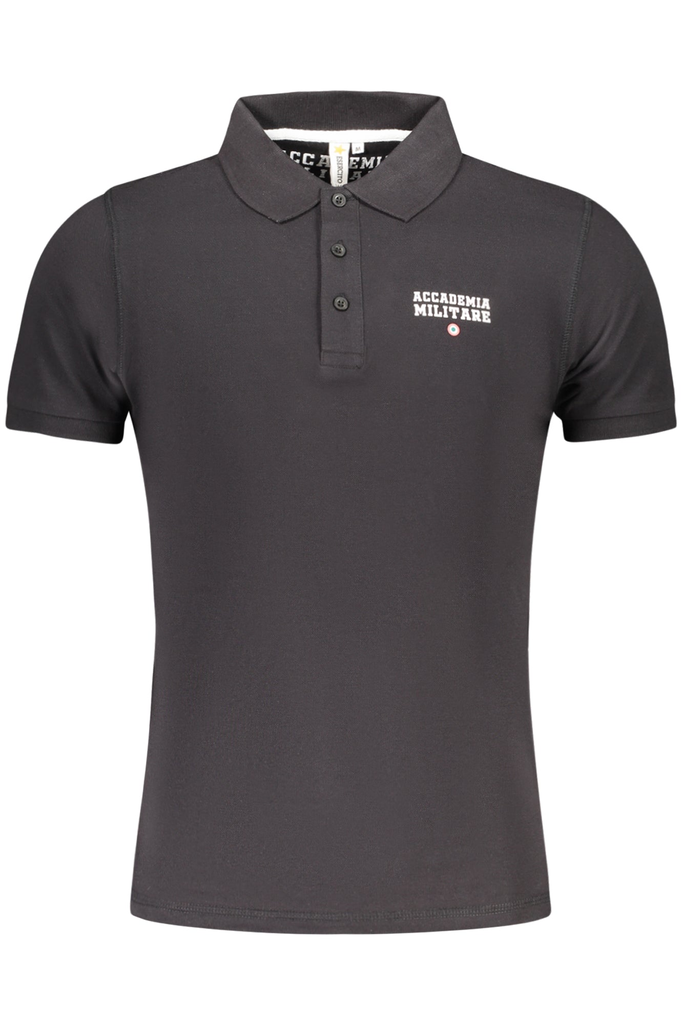 POLO DE MANGA CORTA PARA HOMBRE DE LA ACADEMIA MILITAR, NEGRO 