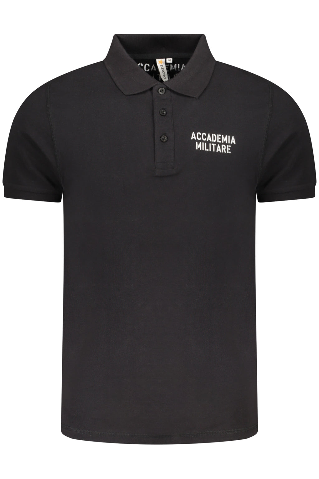 POLO DE MANGA CORTA PARA HOMBRE DE LA ACADEMIA MILITAR, NEGRO 