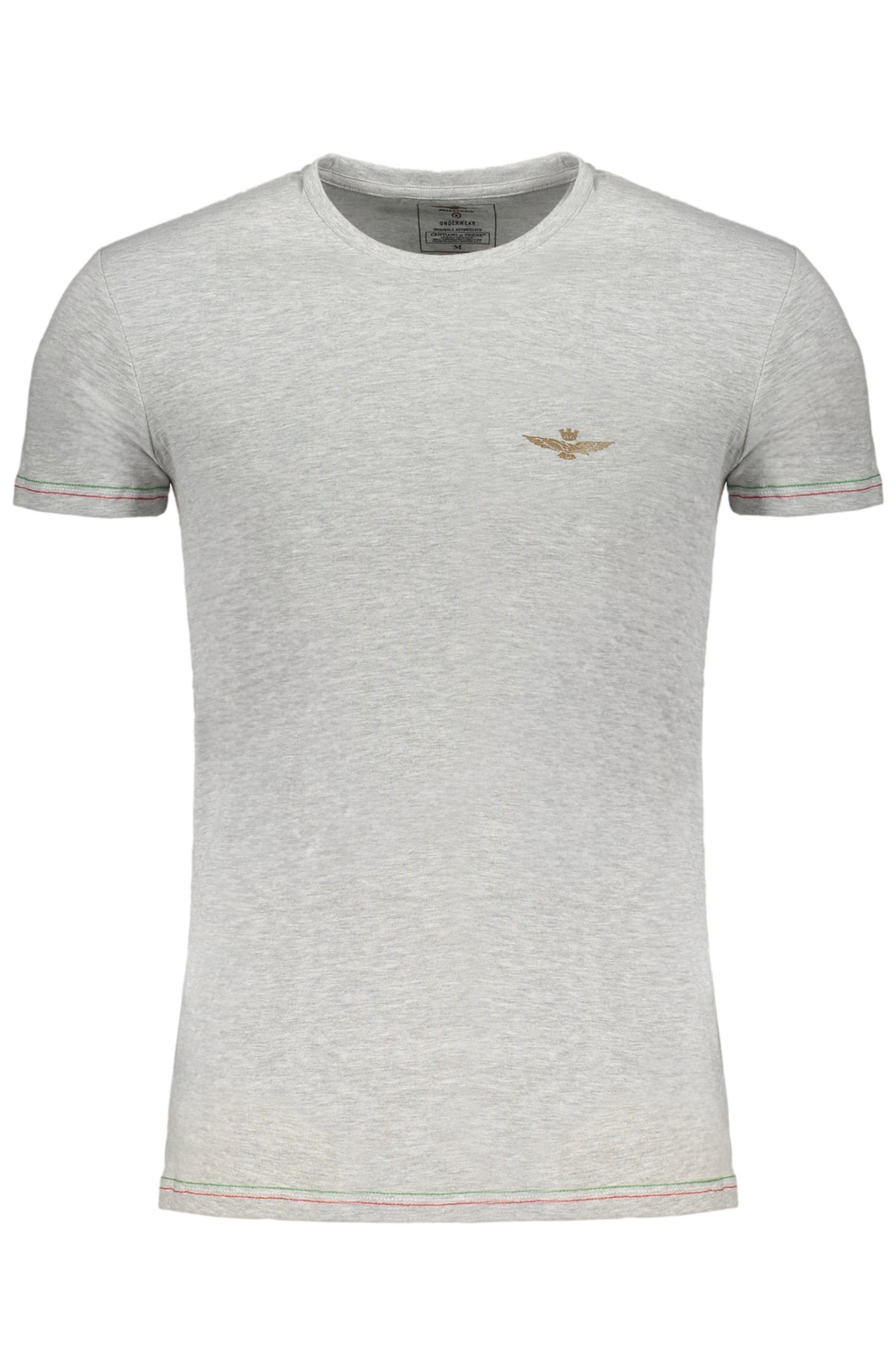 CAMISETA DE MANGA CORTA AERONAUTICA MILITARE PARA HOMBRE, GRIS 