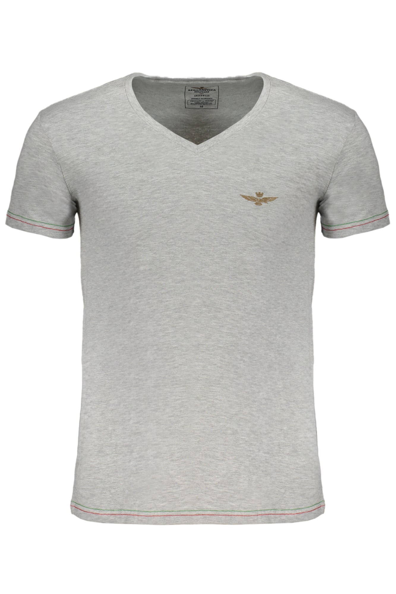 CAMISETA DE MANGA CORTA AERONAUTICA MILITARE PARA HOMBRE, GRIS 