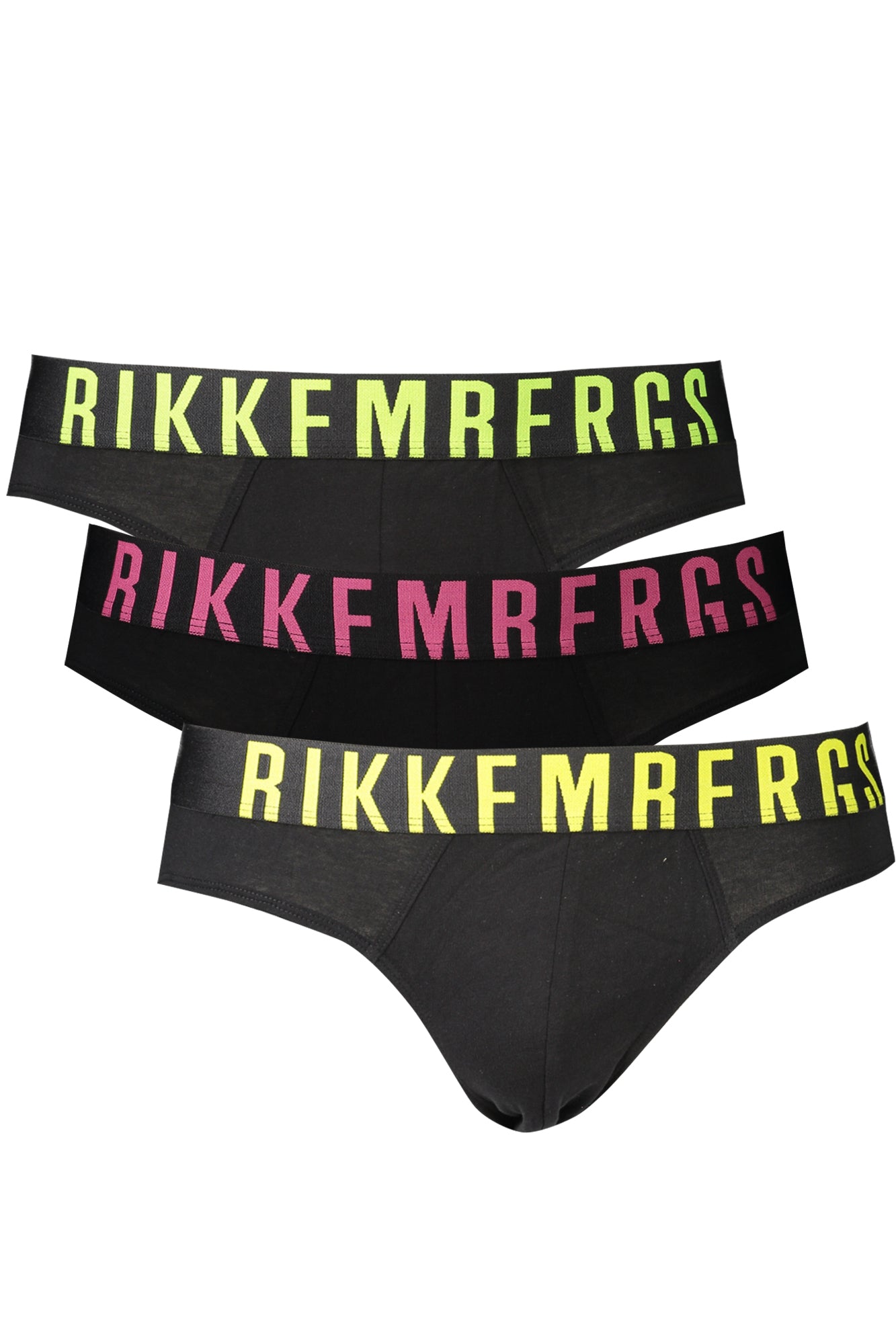BIKKEMBERGS MEN'S BLACK BRIEFS 