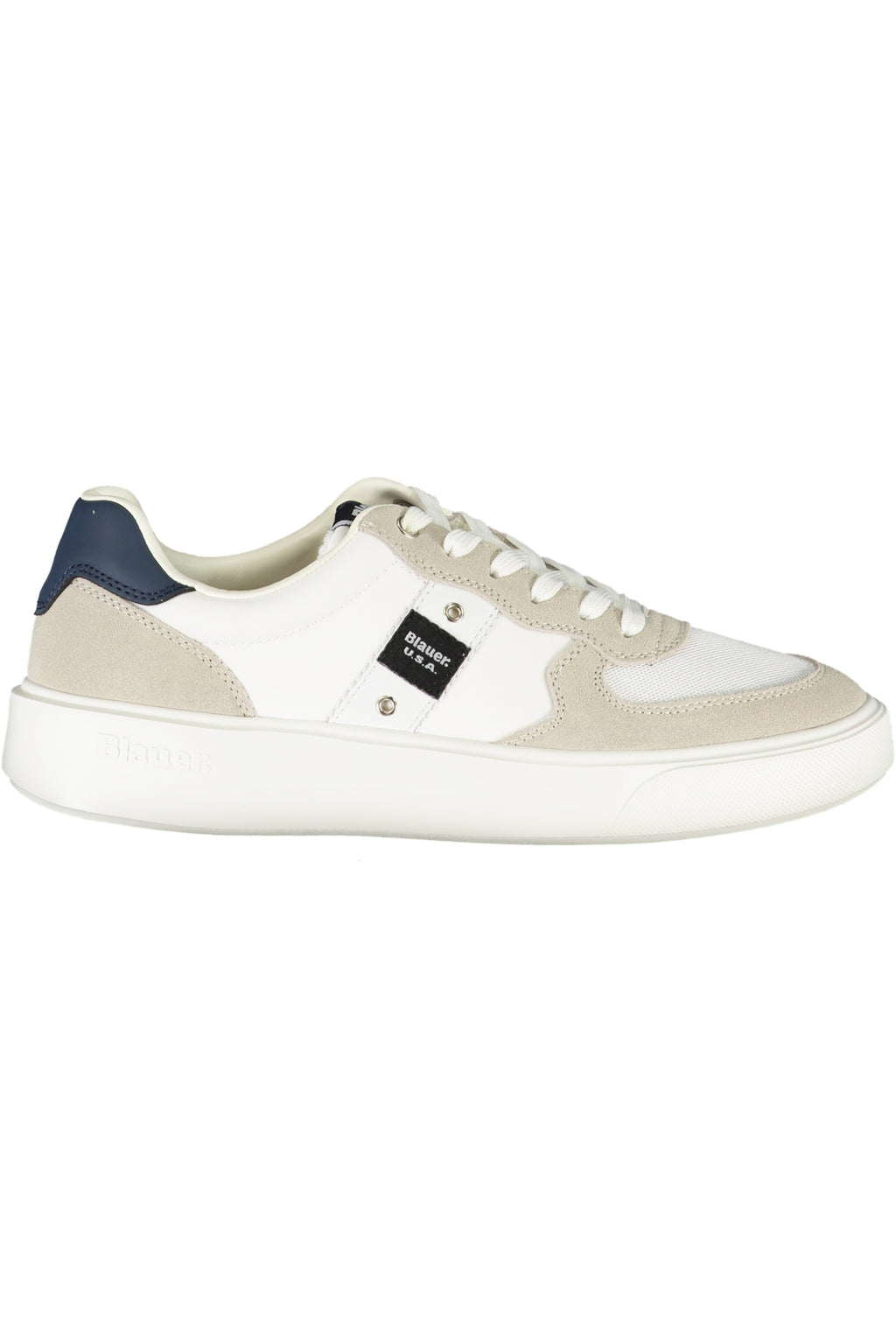 BLAUER MEN'S WHITE SPORTS SHOES 