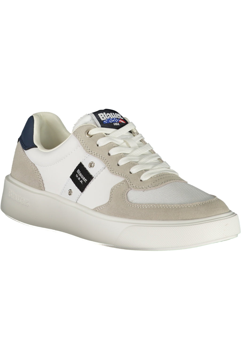 BLAUER MEN'S WHITE SPORTS SHOES 