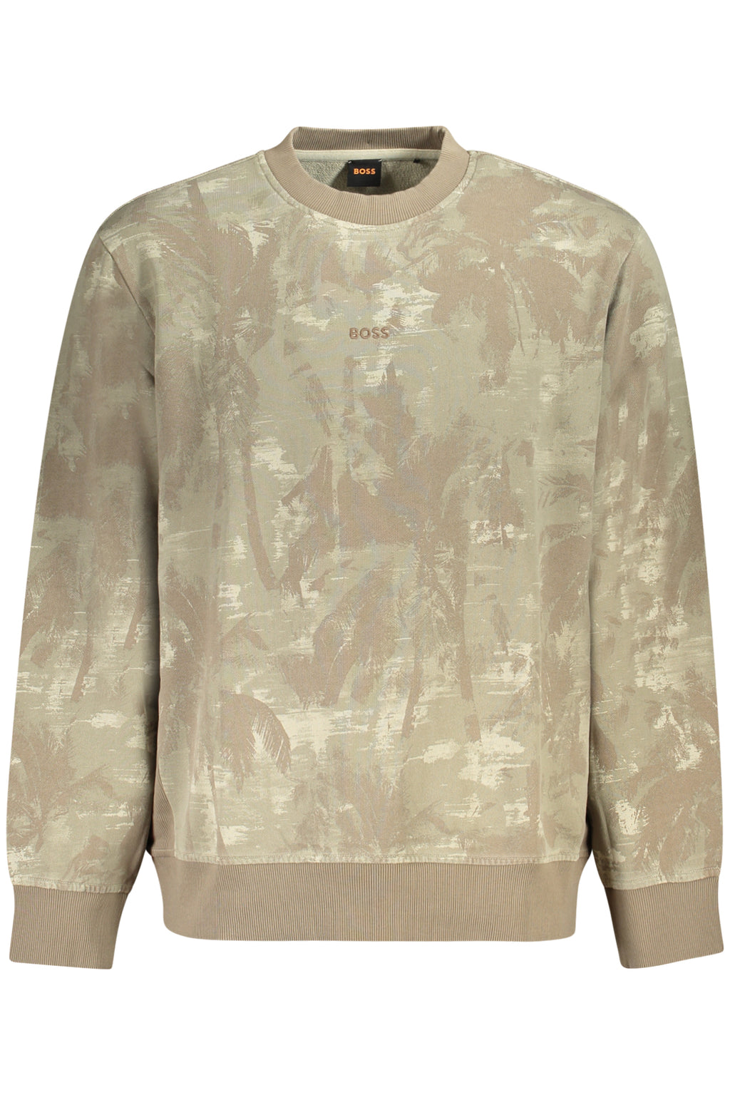 BOSS FELPA SENZA ZIP UOMO MARRONE