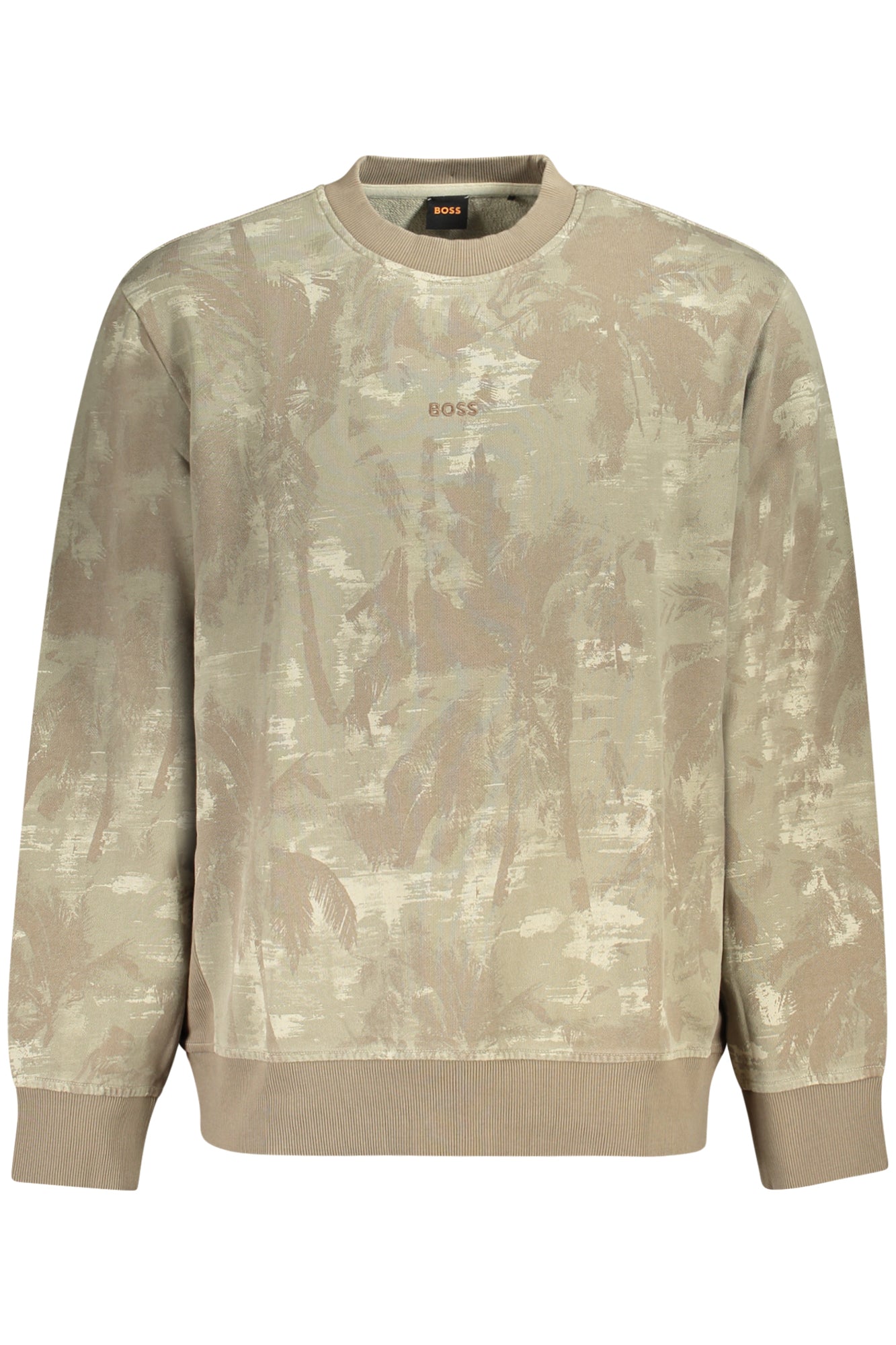 BOSS FELPA SENZA ZIP UOMO MARRONE