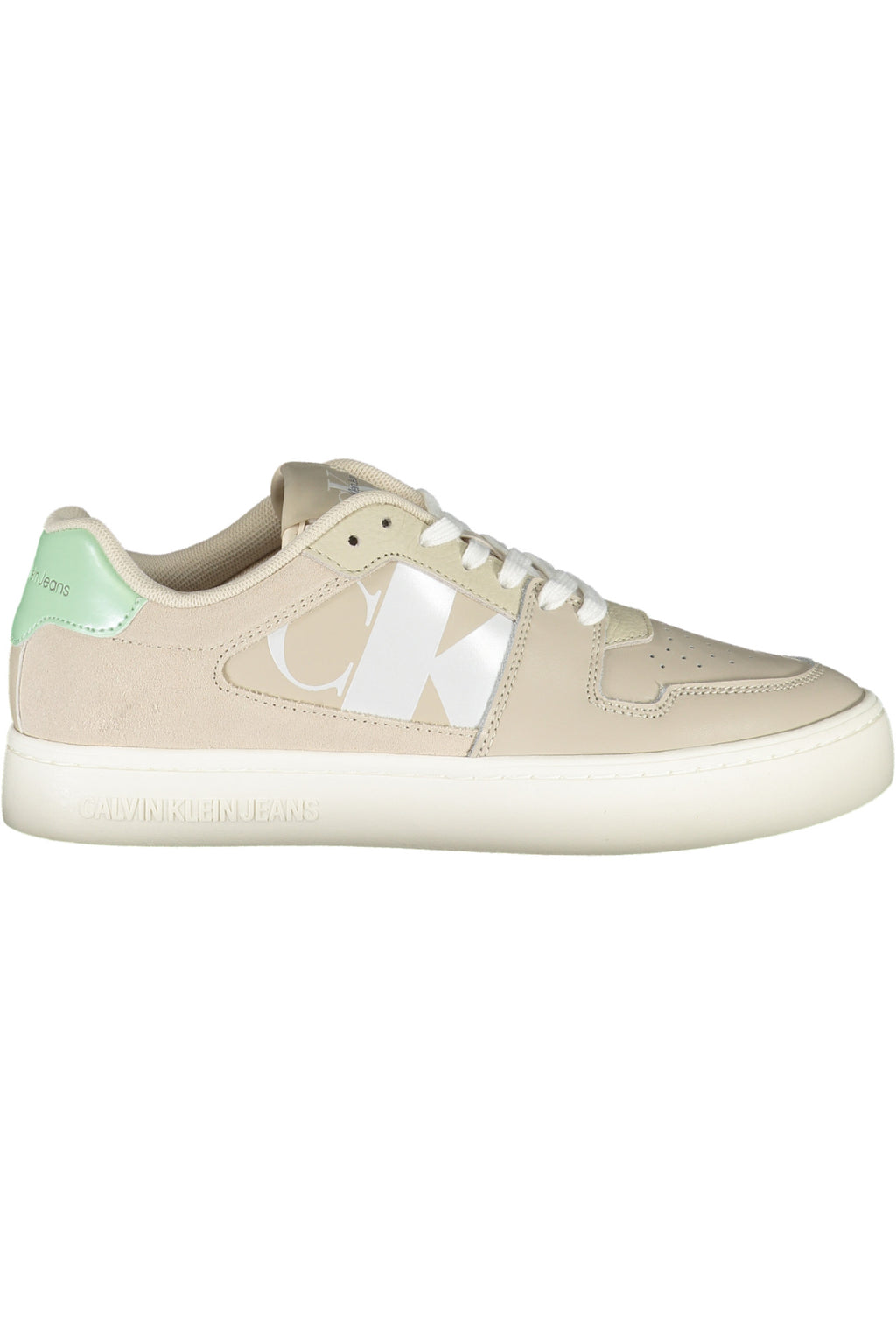 ZAPATOS DEPORTIVOS CALVIN KLEIN BEIGE PARA MUJER 