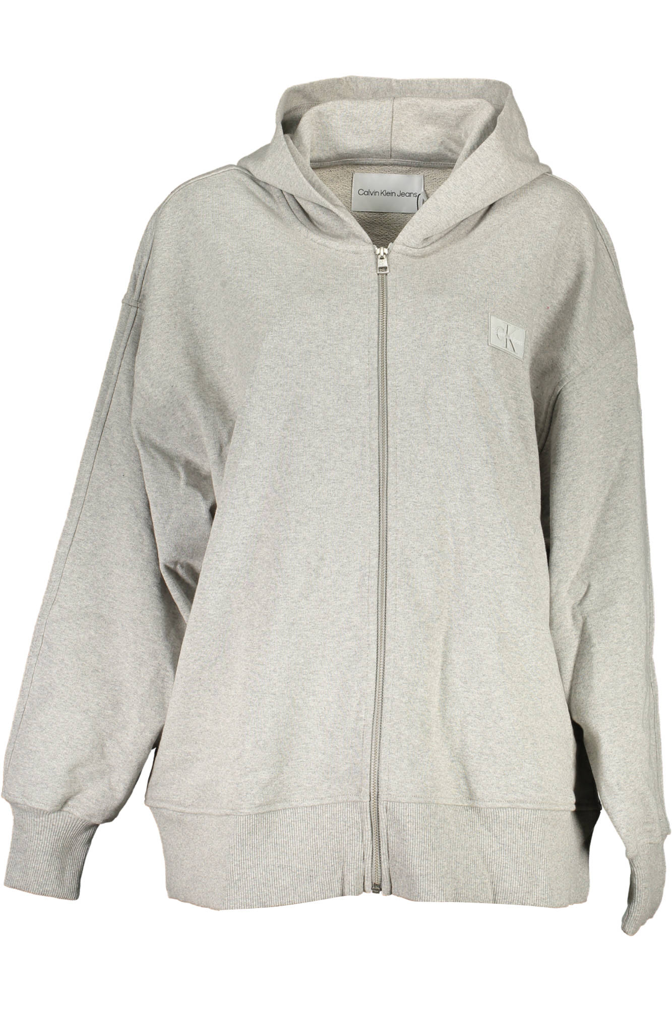 CALVIN KLEIN WOMEN'S ZIPPED SWEATSHIRT GREY 