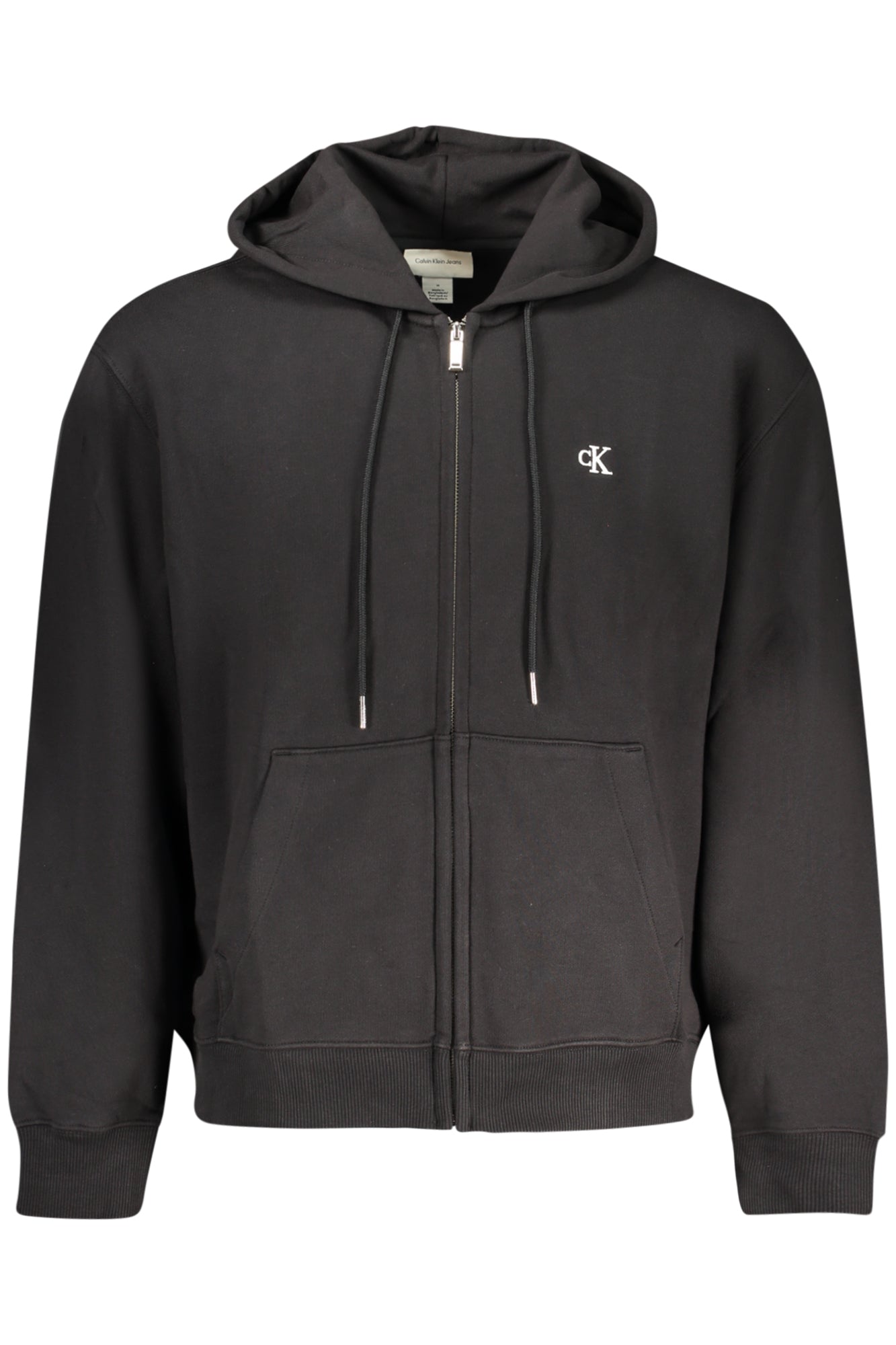 CALVIN KLEIN MEN'S BLACK ZIP-UP SWEATSHIRT 