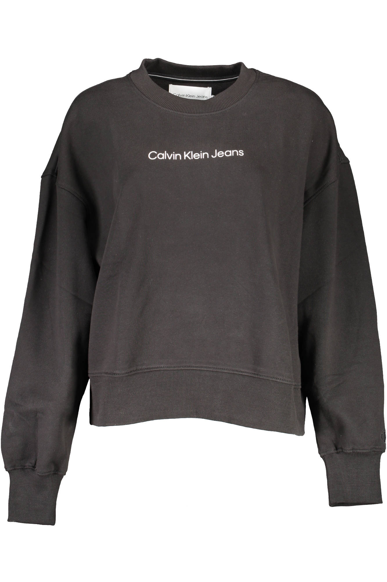 CALVIN KLEIN WOMEN'S BLACK ZIP-UP SWEATSHIRT 