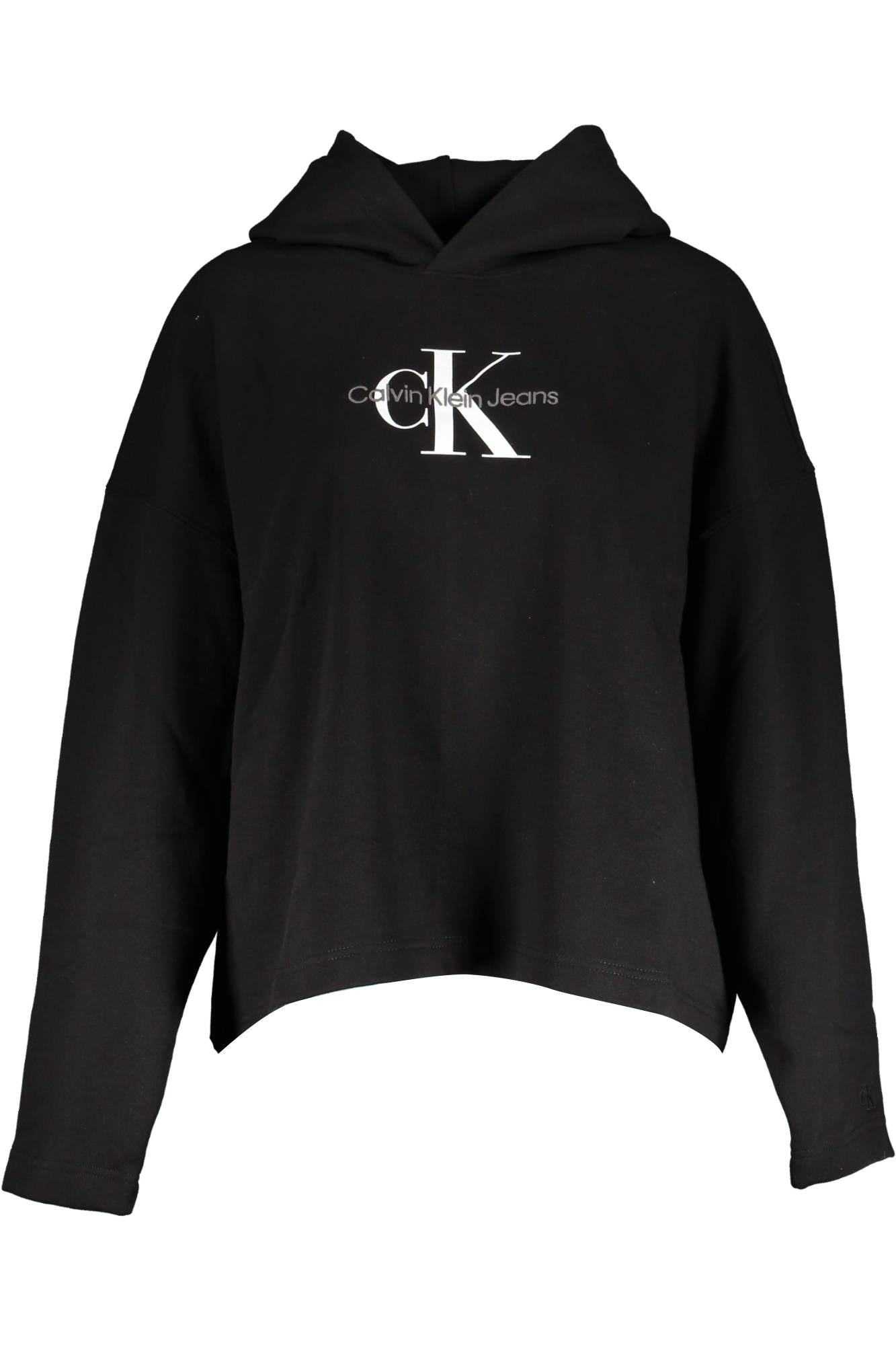 CALVIN KLEIN WOMEN'S BLACK ZIP-UP SWEATSHIRT 