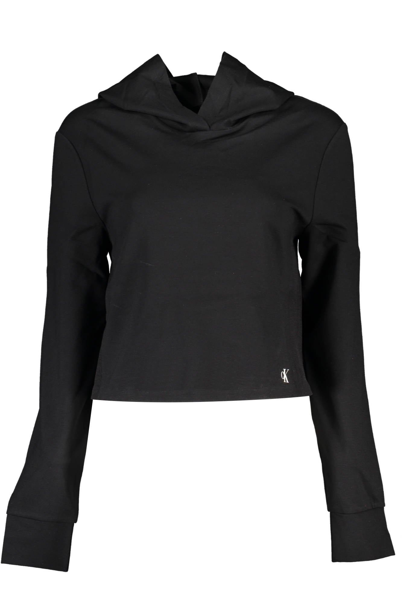 CALVIN KLEIN WOMEN'S BLACK ZIP-UP SWEATSHIRT 