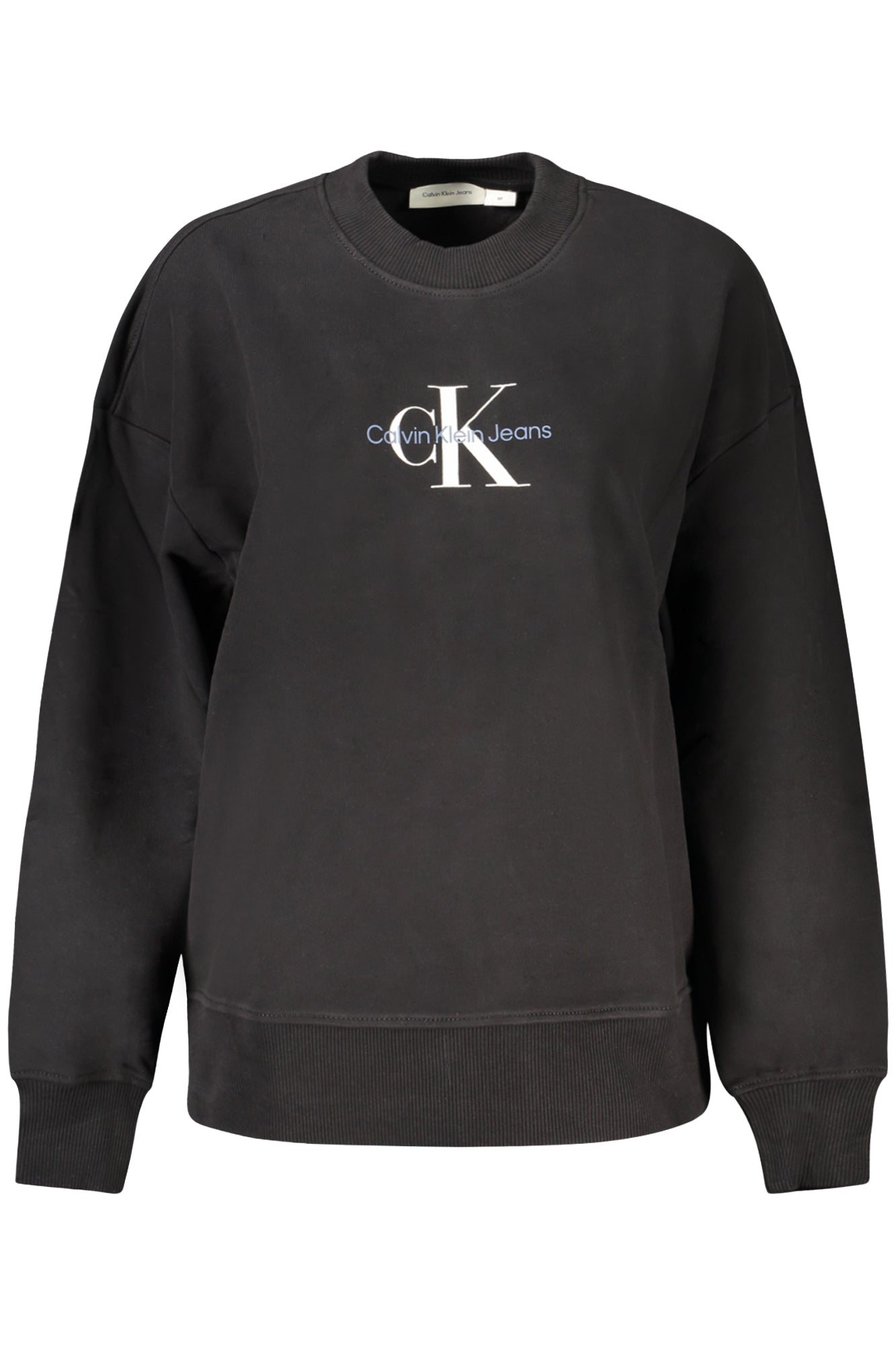 CALVIN KLEIN WOMEN'S BLACK ZIP-UP SWEATSHIRT 