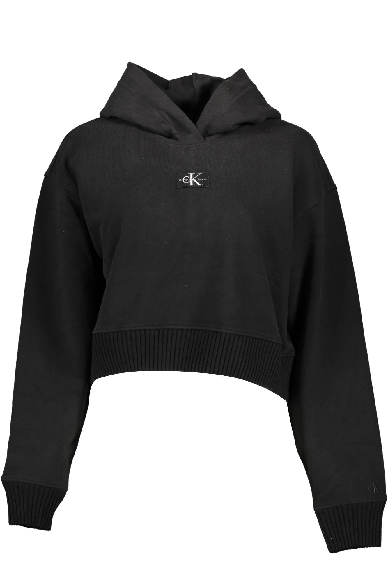 CALVIN KLEIN WOMEN'S BLACK ZIP-UP SWEATSHIRT 