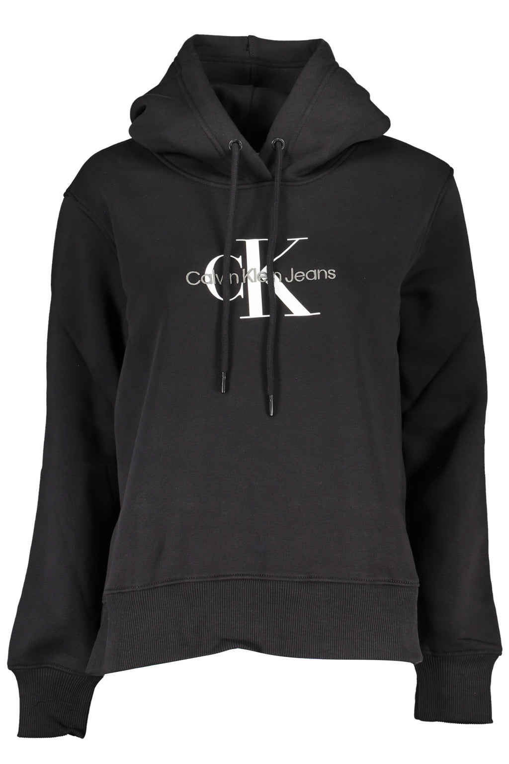 CALVIN KLEIN WOMEN'S BLACK ZIP-UP SWEATSHIRT 