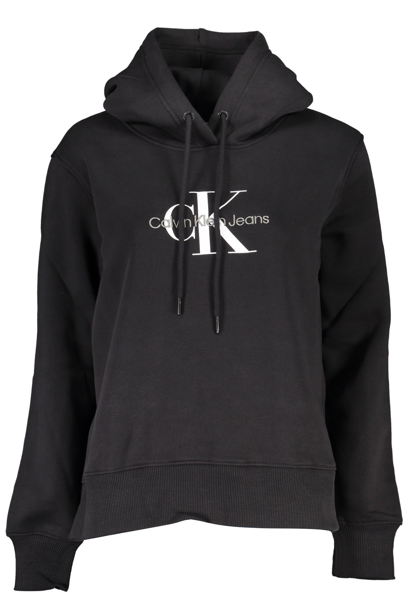 CALVIN KLEIN WOMEN'S BLACK ZIP-UP SWEATSHIRT 