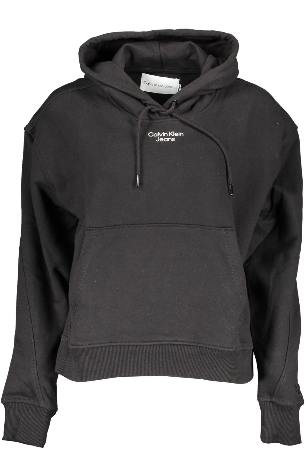 CALVIN KLEIN WOMEN'S BLACK ZIP-UP SWEATSHIRT 