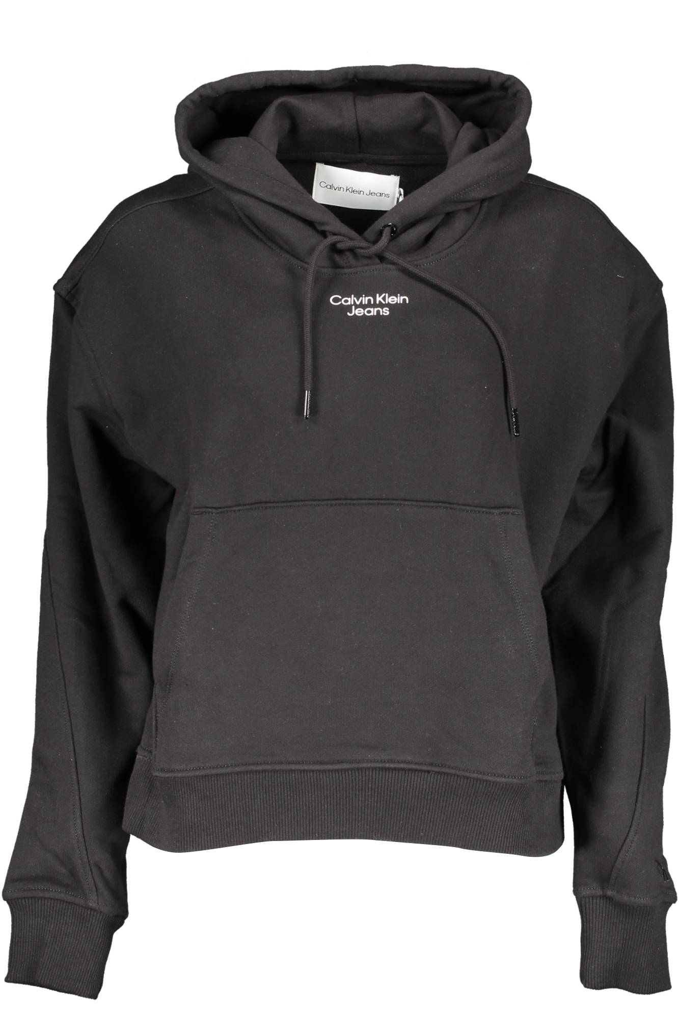 CALVIN KLEIN WOMEN'S BLACK ZIP-UP SWEATSHIRT 