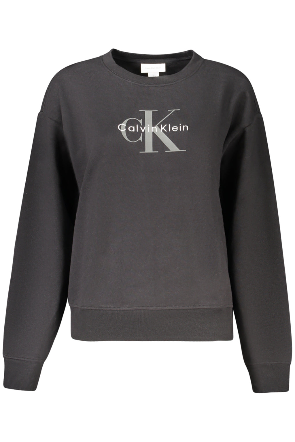 CALVIN KLEIN WOMEN'S BLACK ZIP-UP SWEATSHIRT 