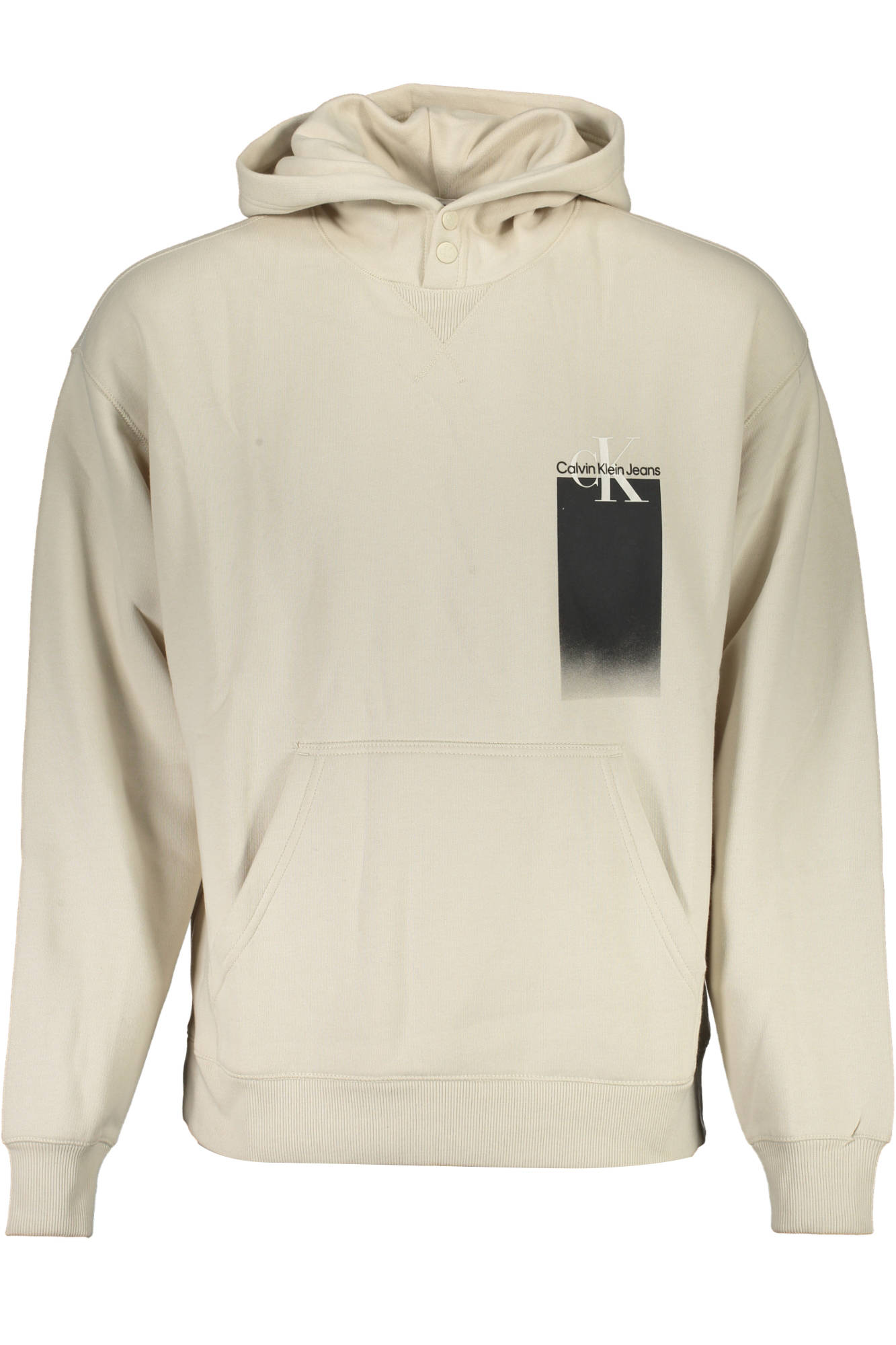 CALVIN KLEIN MEN'S ZIP-UP SWEATSHIRT, BEIGE 
