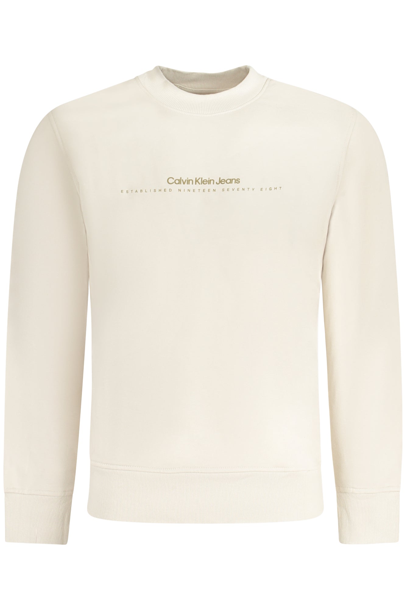 CALVIN KLEIN FELPA SENZA ZIP UOMO BEIGE