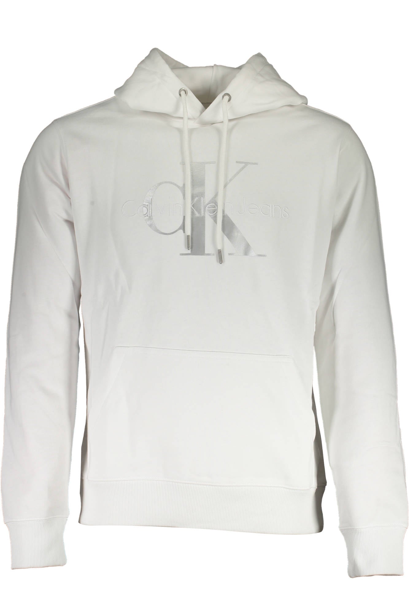 CALVIN KLEIN MEN'S ZIP-UP SWEATSHIRT WHITE 