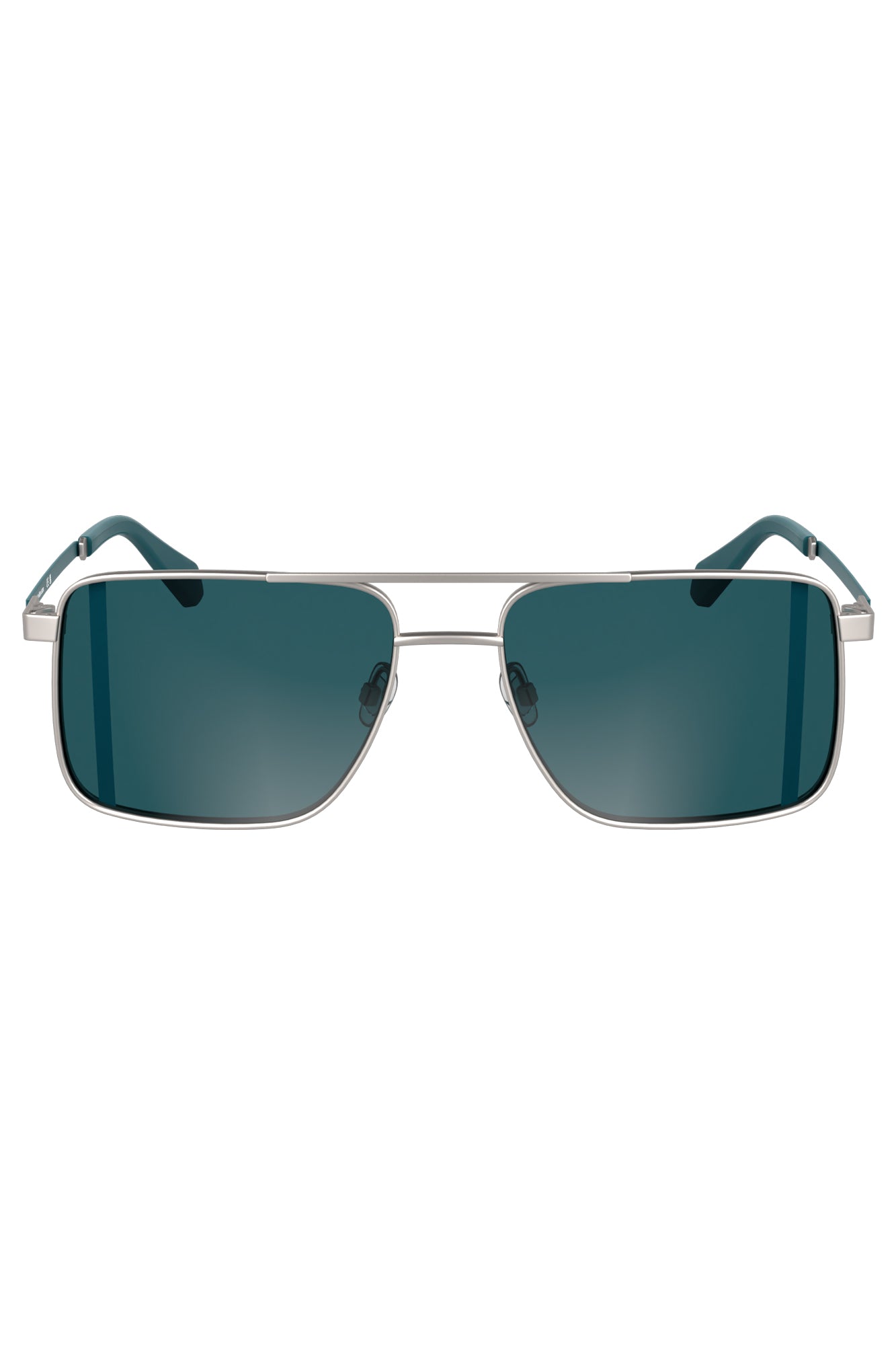 CALVIN KLEIN MEN'S SILVER SUNGLASSES 