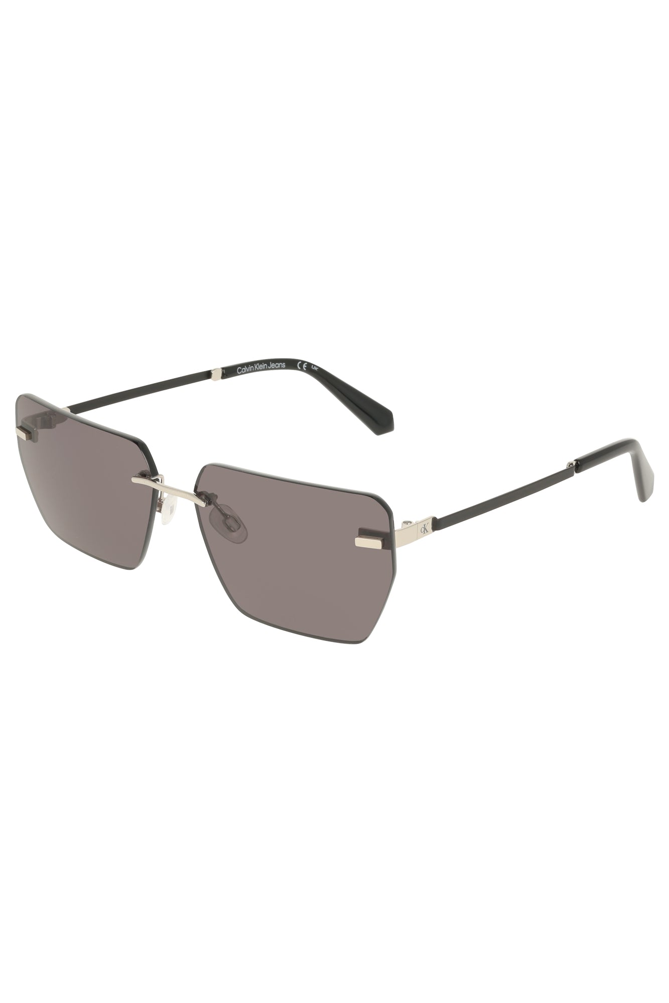 CALVIN KLEIN MEN'S SILVER SUNGLASSES 