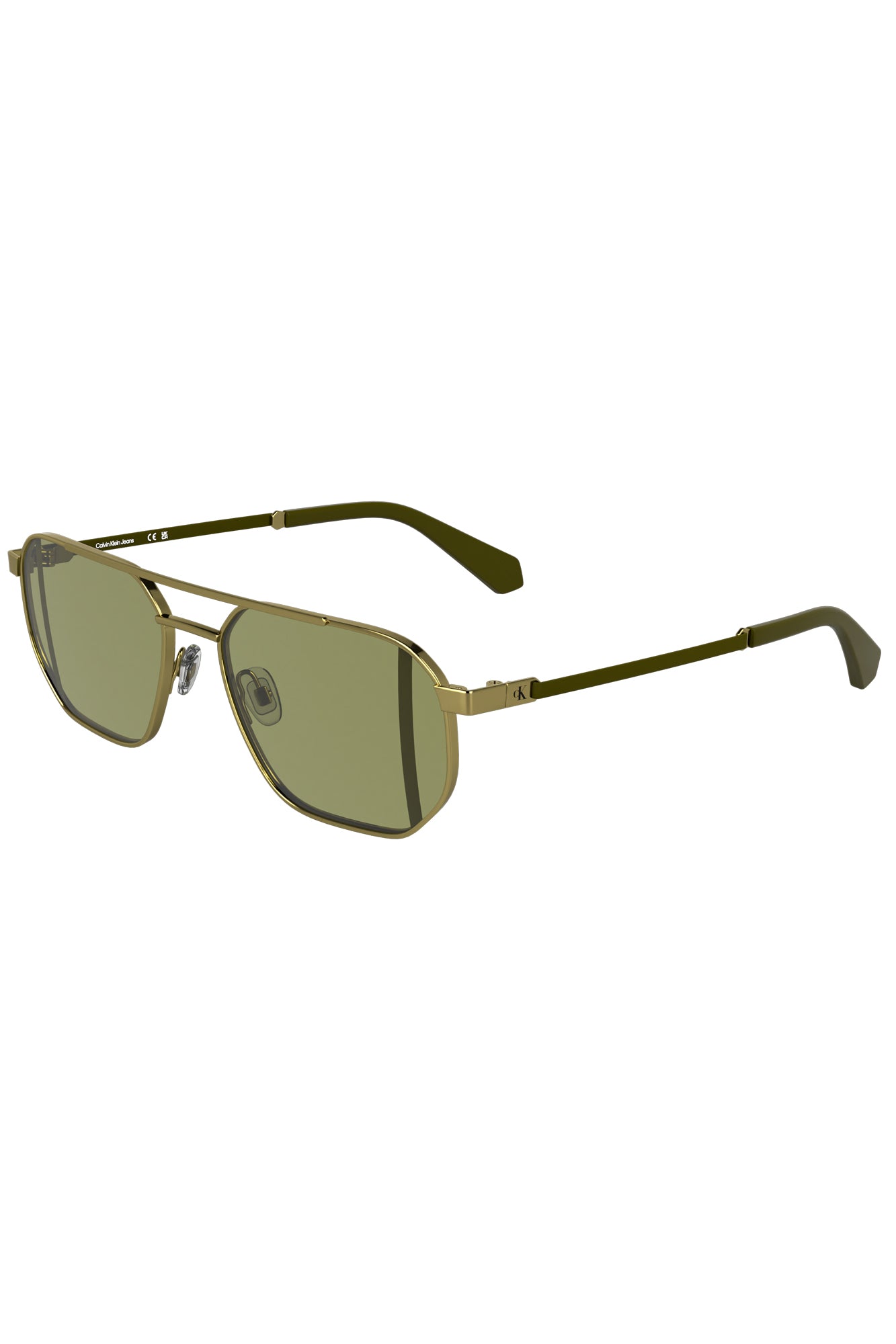 CALVIN KLEIN MEN'S GOLD SUNGLASSES 