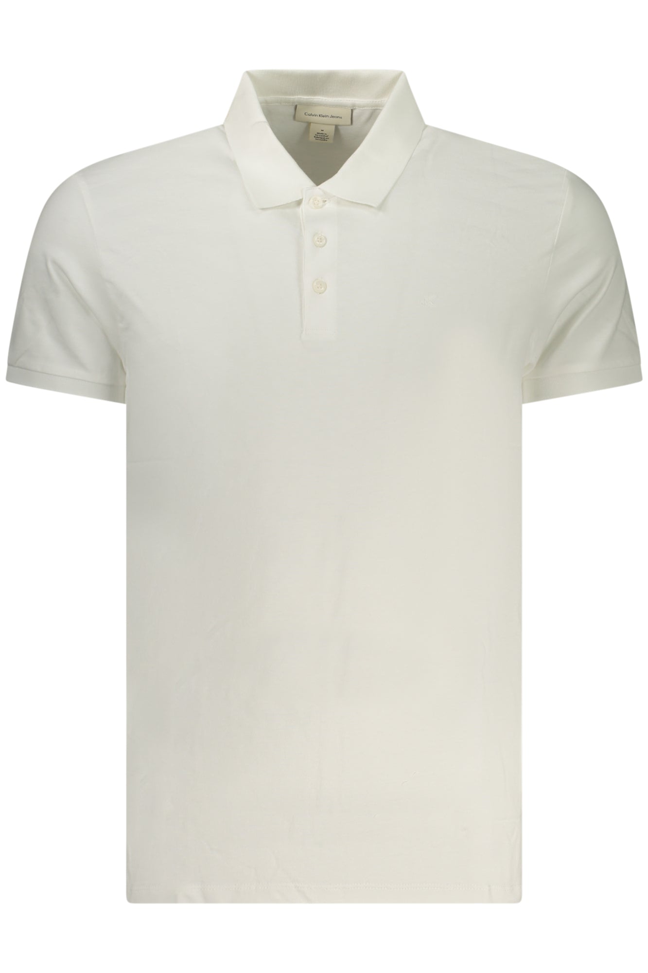 CALVIN KLEIN POLO MANICHE CORTE UOMO BIANCO
