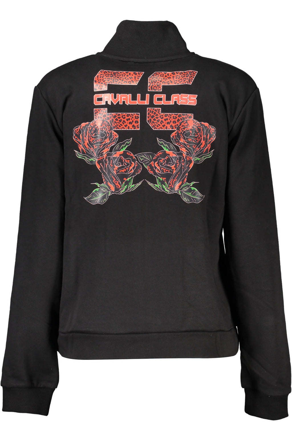 SUDADERA CON CREMALLERA NEGRA PARA MUJER CAVALLI CLASS 