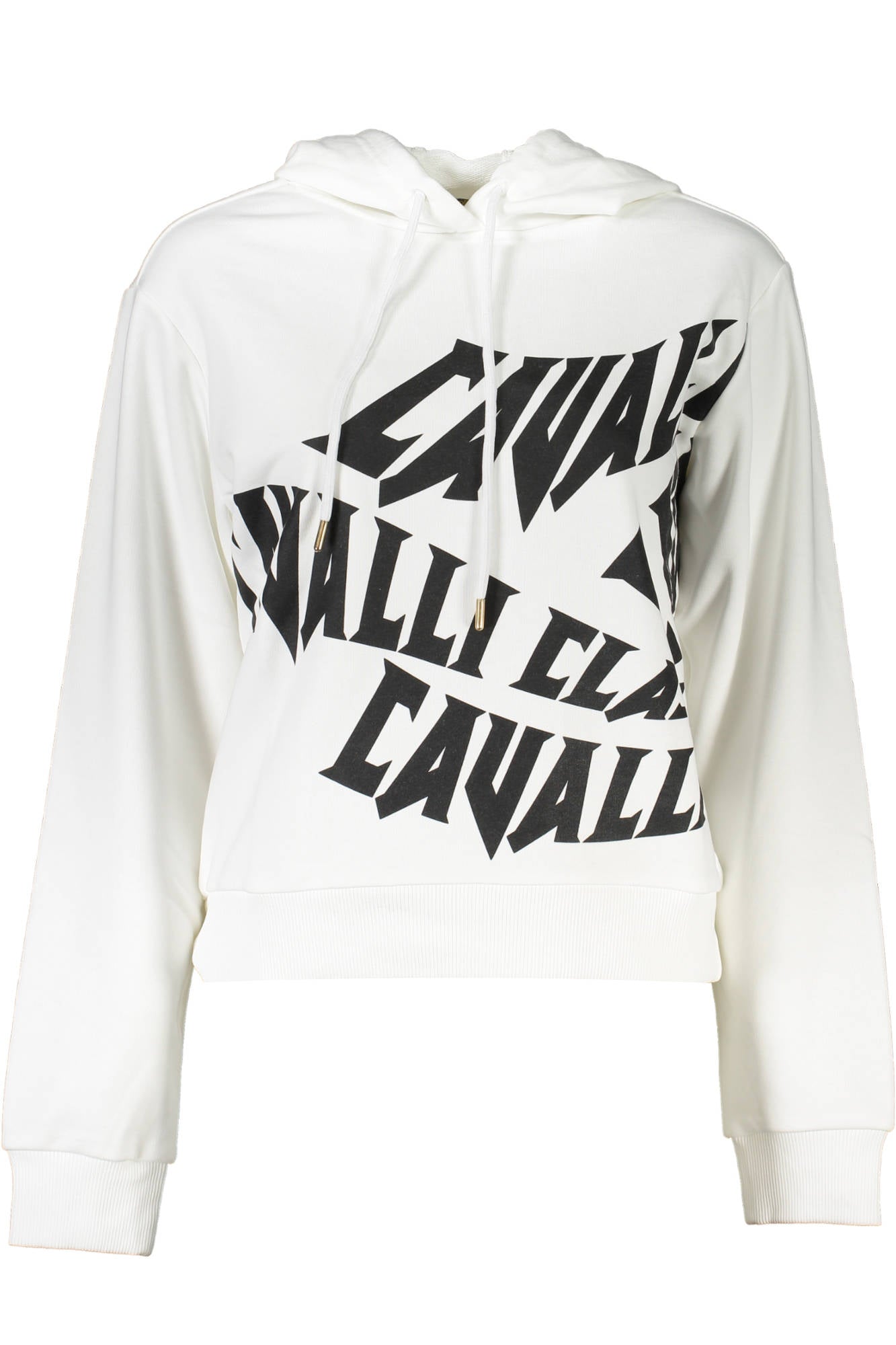 CAVALLI CLASS WOMEN'S ZIP-UP SWEATSHIRT WHITE 
