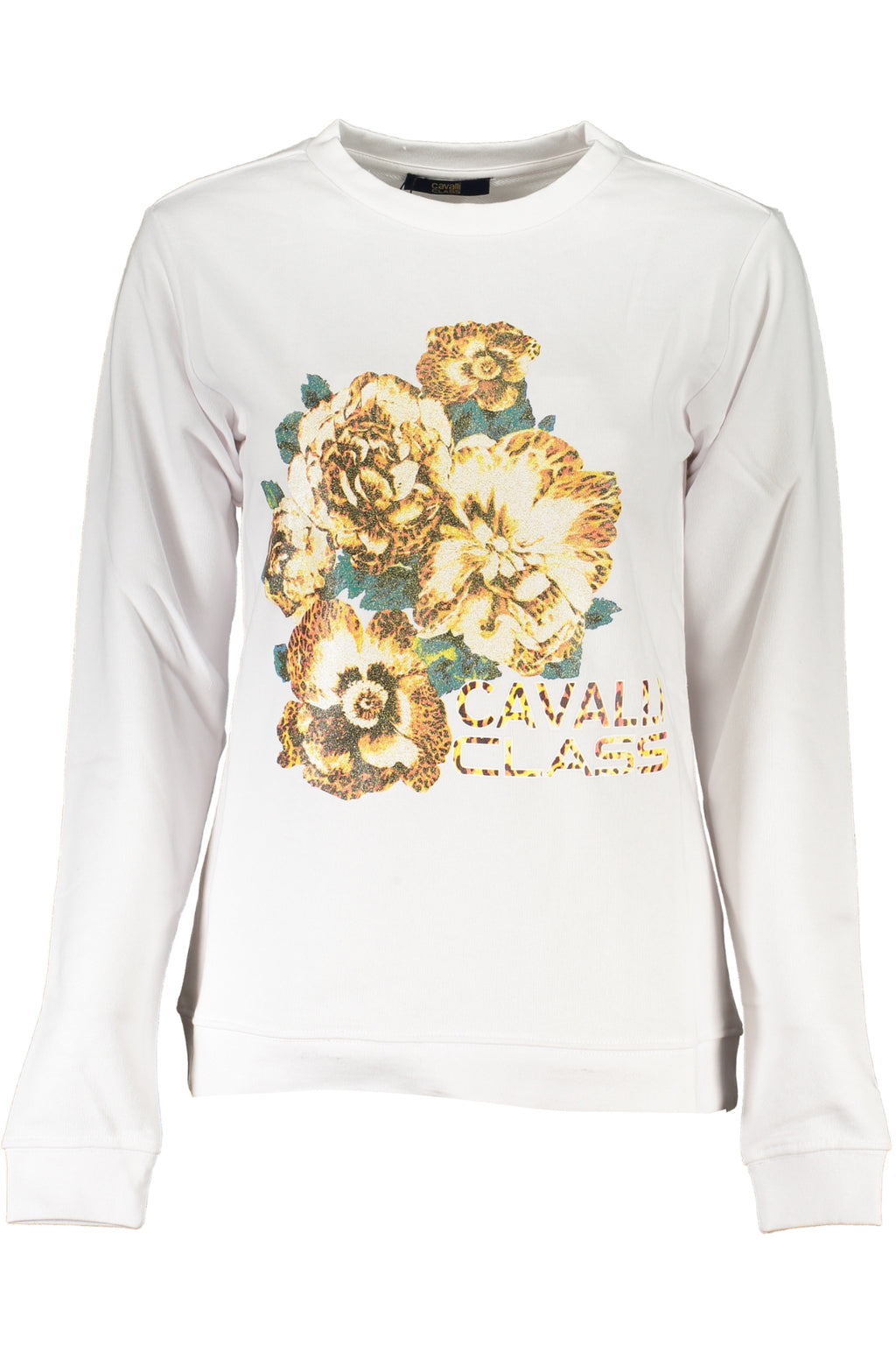 CAVALLI CLASS WOMEN'S ZIP-UP SWEATSHIRT WHITE 