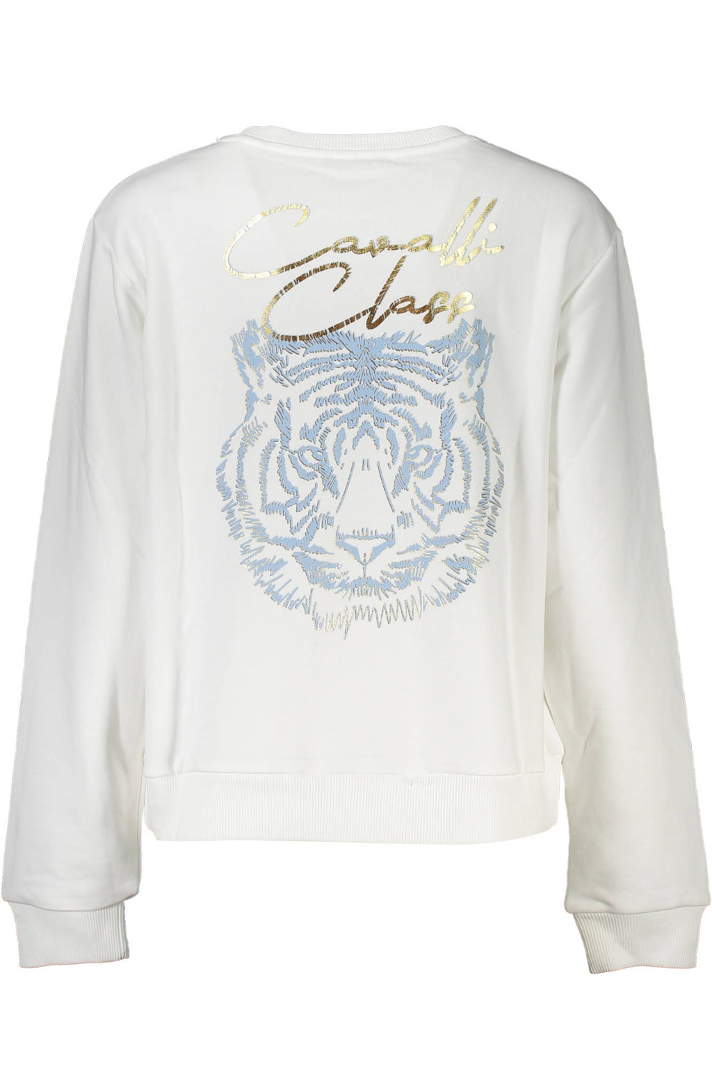 CAVALLI CLASS WOMEN'S ZIP-UP SWEATSHIRT WHITE 