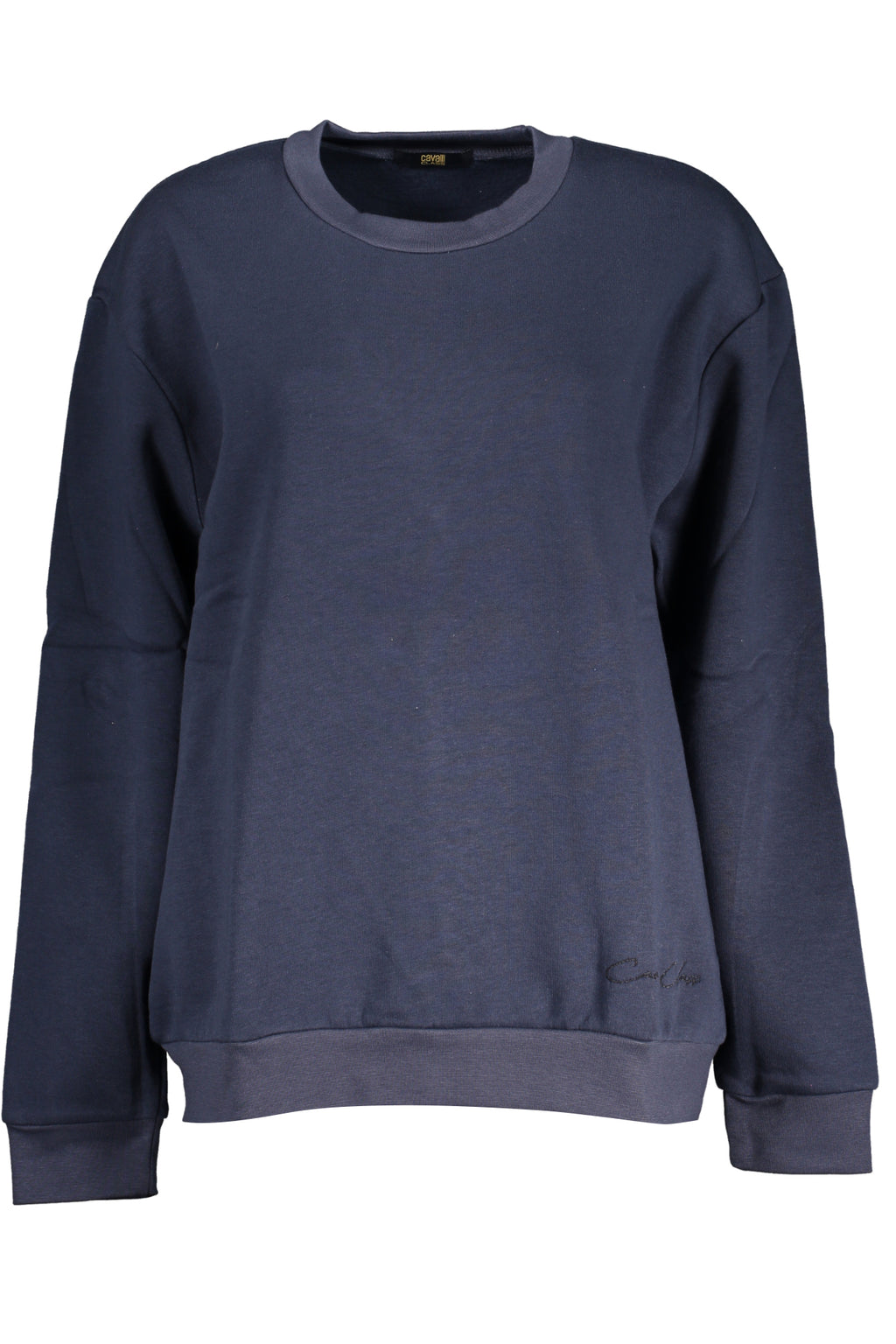 CAVALLI CLASS WOMEN'S BLUE ZIP-UP SWEATSHIRT 