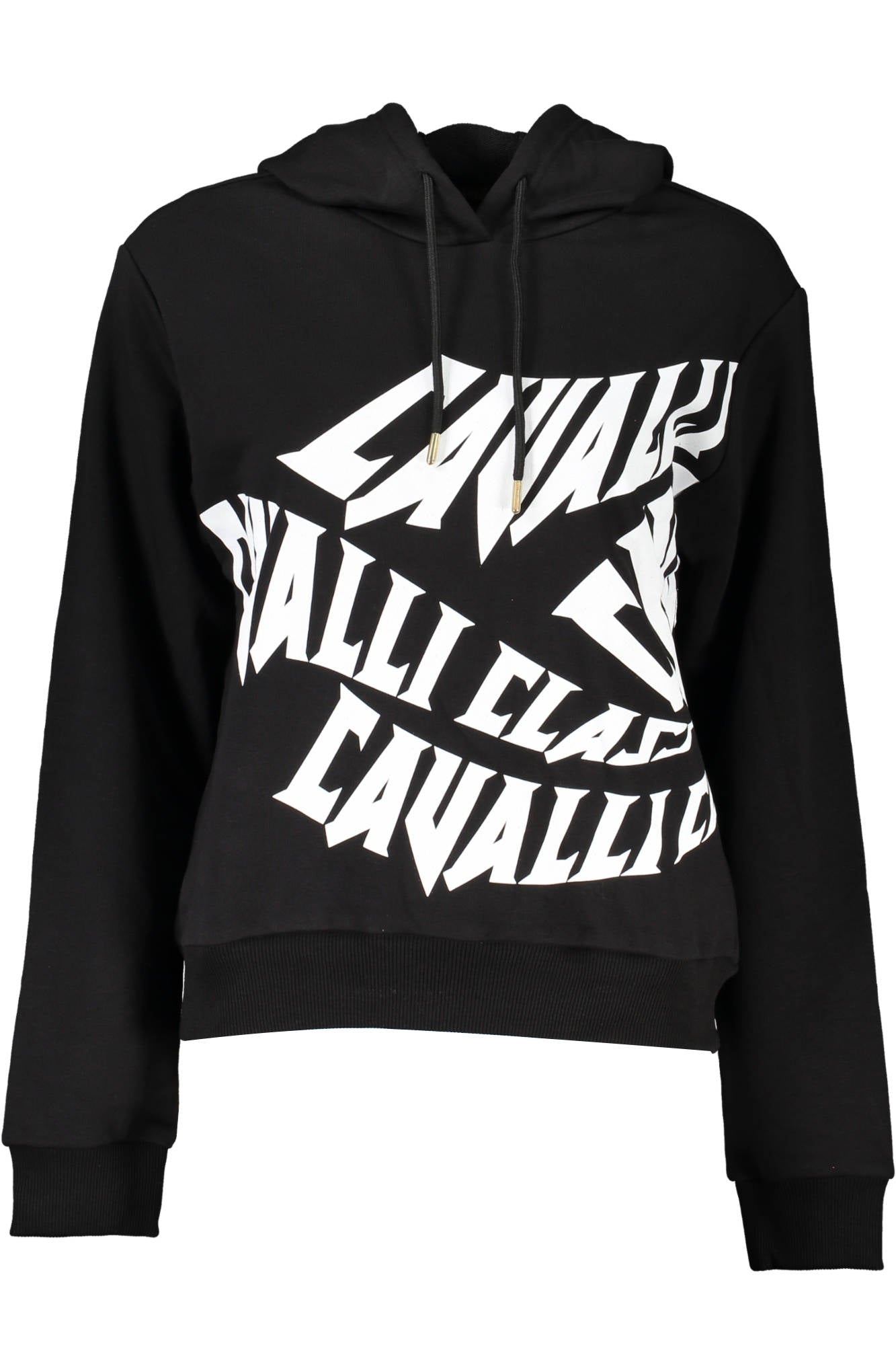 CAVALLI CLASS WOMEN'S ZIP-UP SWEATSHIRT BLACK 