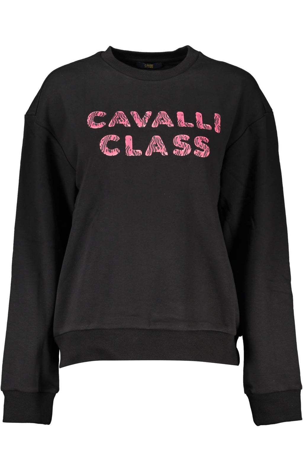 CAVALLI CLASS WOMEN'S ZIP-UP SWEATSHIRT BLACK 