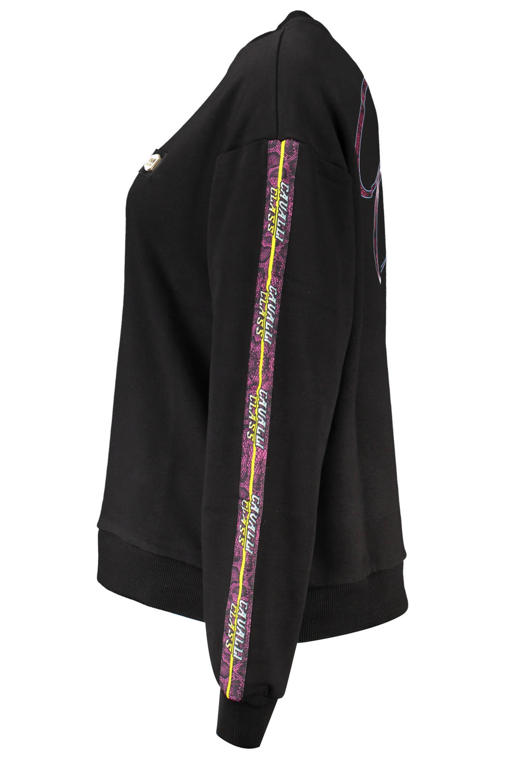 SUDADERA CON CREMALLERA PARA MUJER CAVALLI CLASS NEGRA 