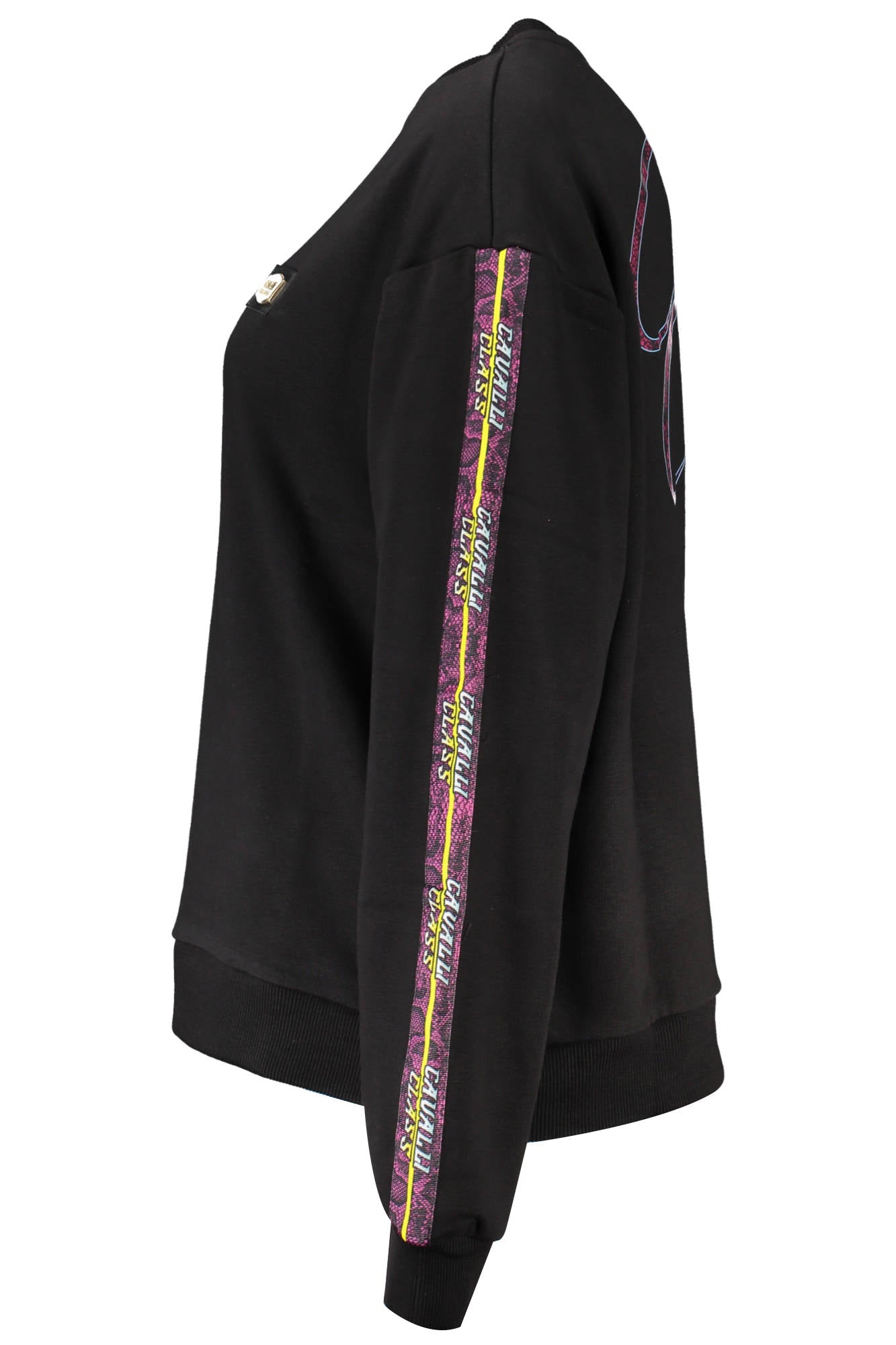 SUDADERA CON CREMALLERA PARA MUJER CAVALLI CLASS NEGRA 