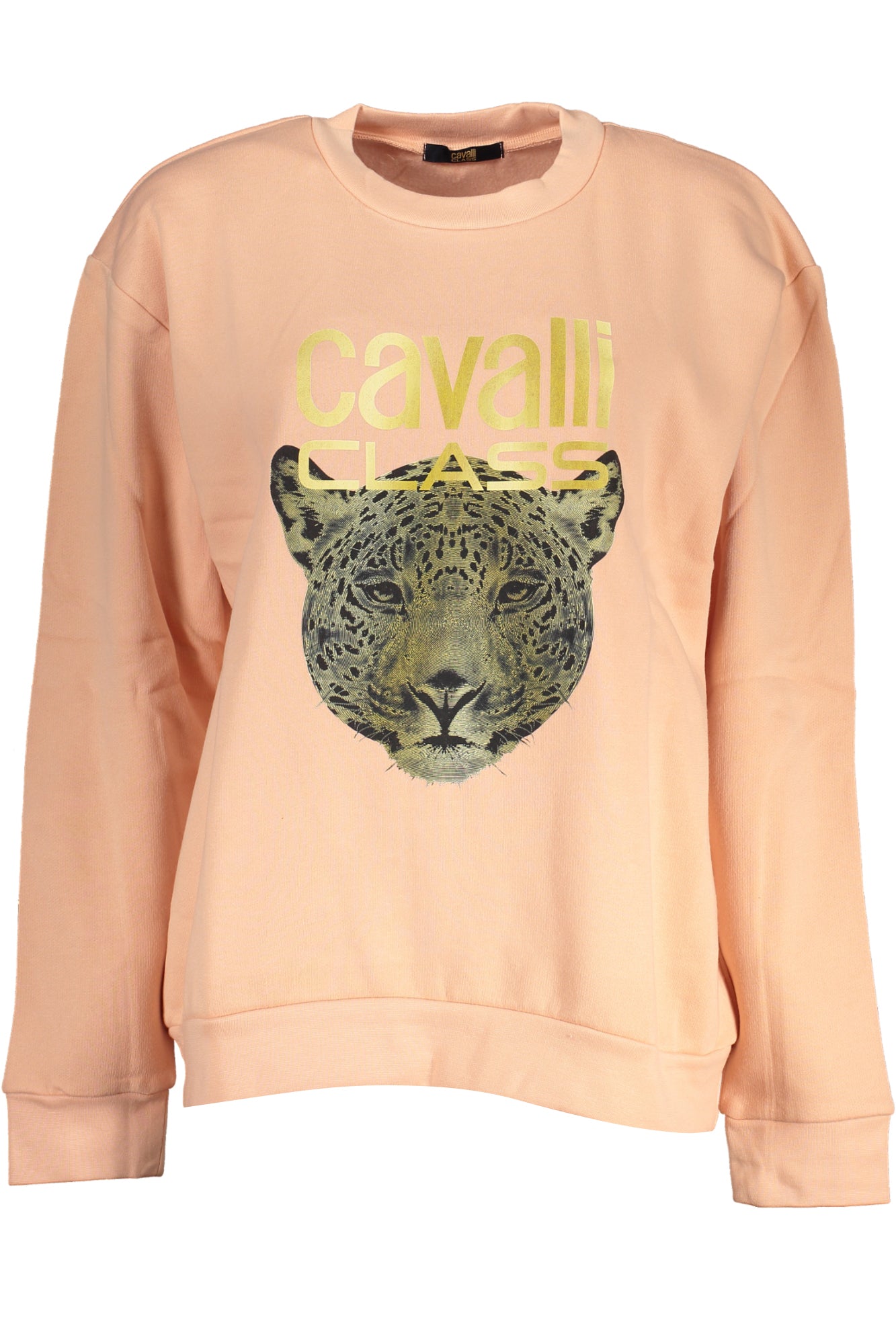 CAVALLI CLASS WOMEN'S PINK ZIP-UP SWEATSHIRT 