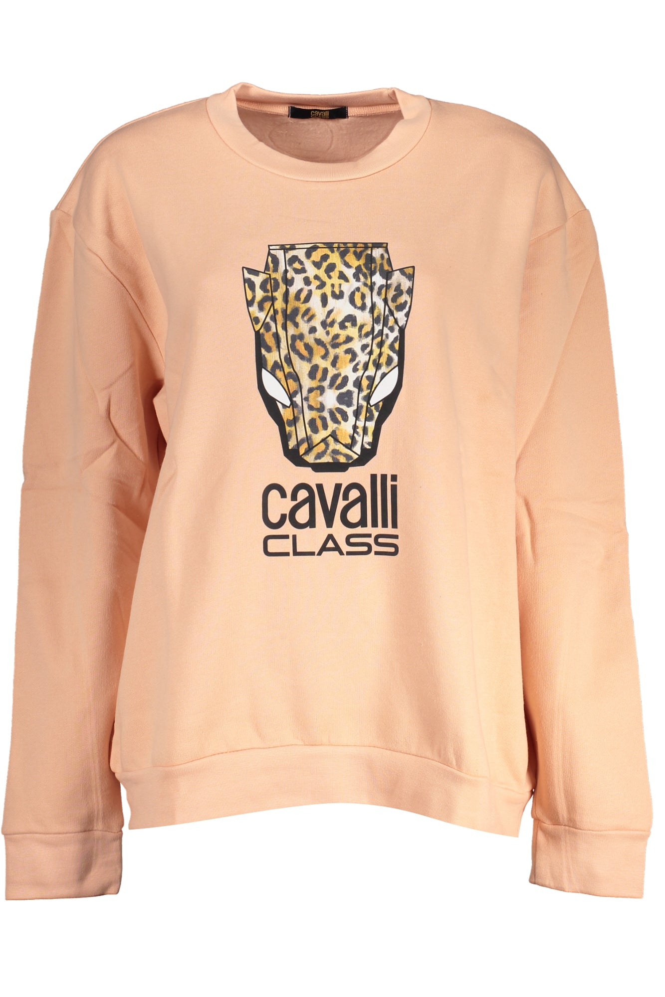 CAVALLI CLASS WOMEN'S PINK ZIP-UP SWEATSHIRT 