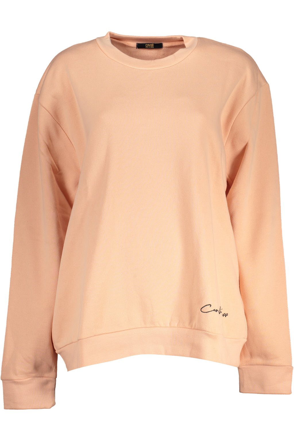 CAVALLI CLASS WOMEN'S PINK ZIP-UP SWEATSHIRT 