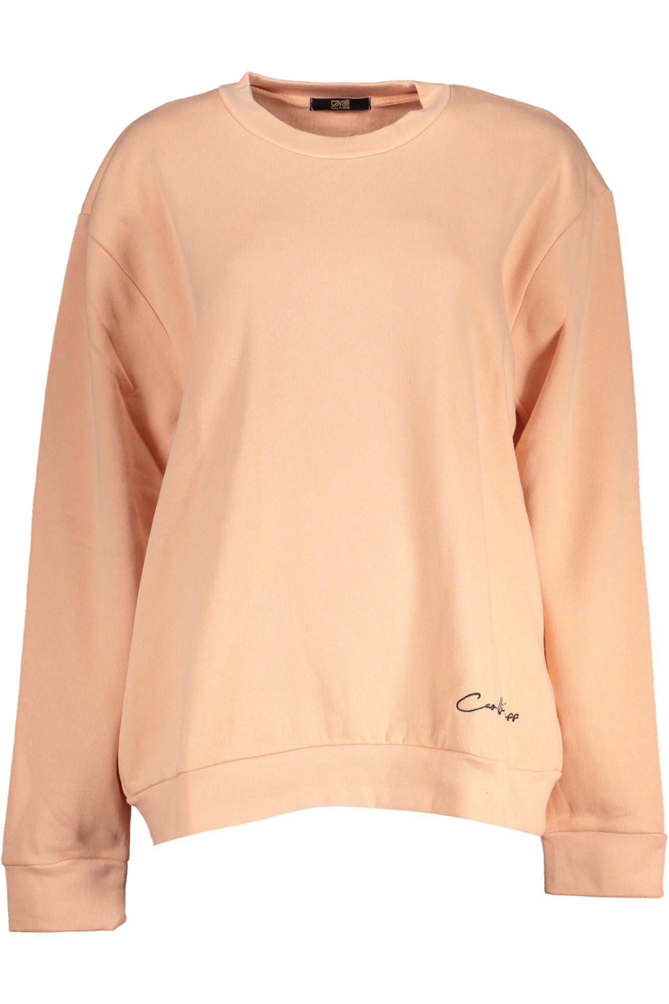 CAVALLI CLASS WOMEN'S PINK ZIP-UP SWEATSHIRT 