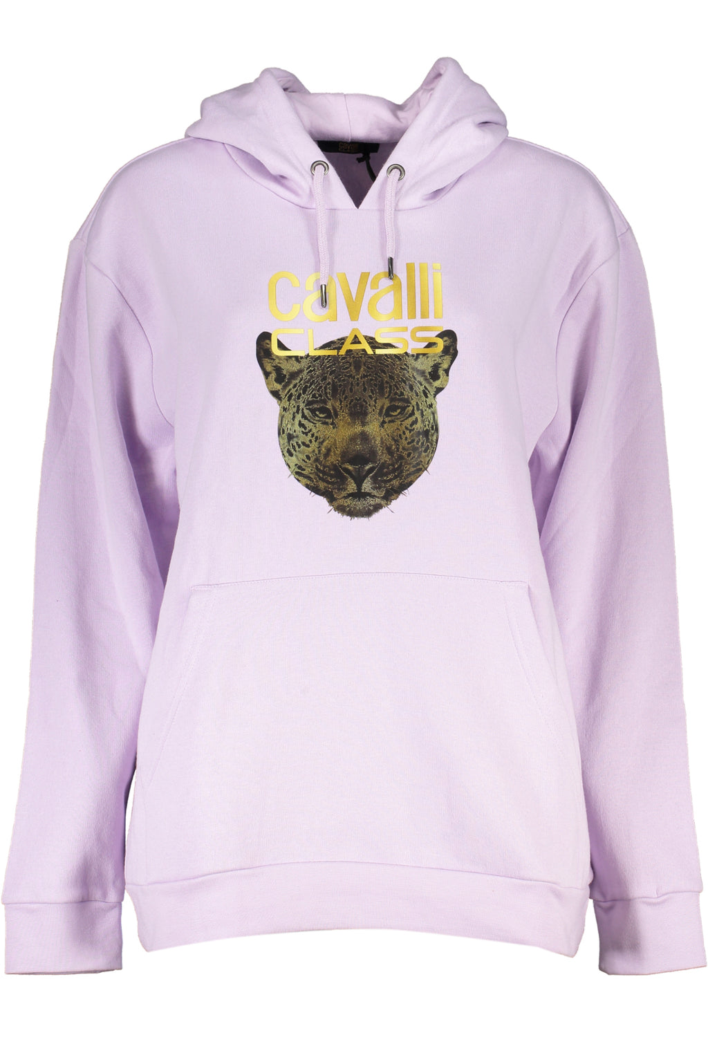 CAVALLI CLASS WOMEN'S PURPLE ZIP-UP SWEATSHIRT 