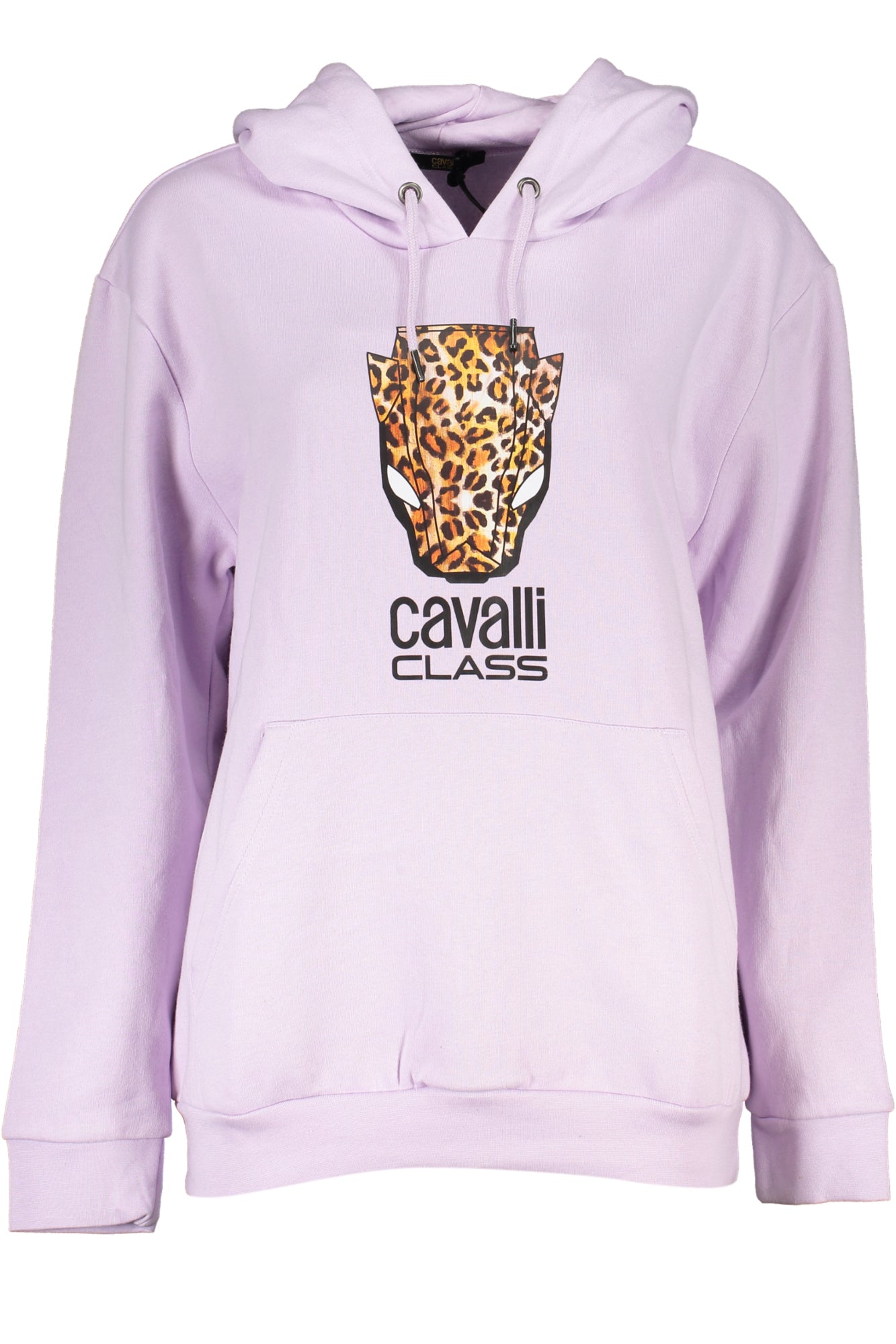 CAVALLI CLASS WOMEN'S PURPLE ZIP-UP SWEATSHIRT 