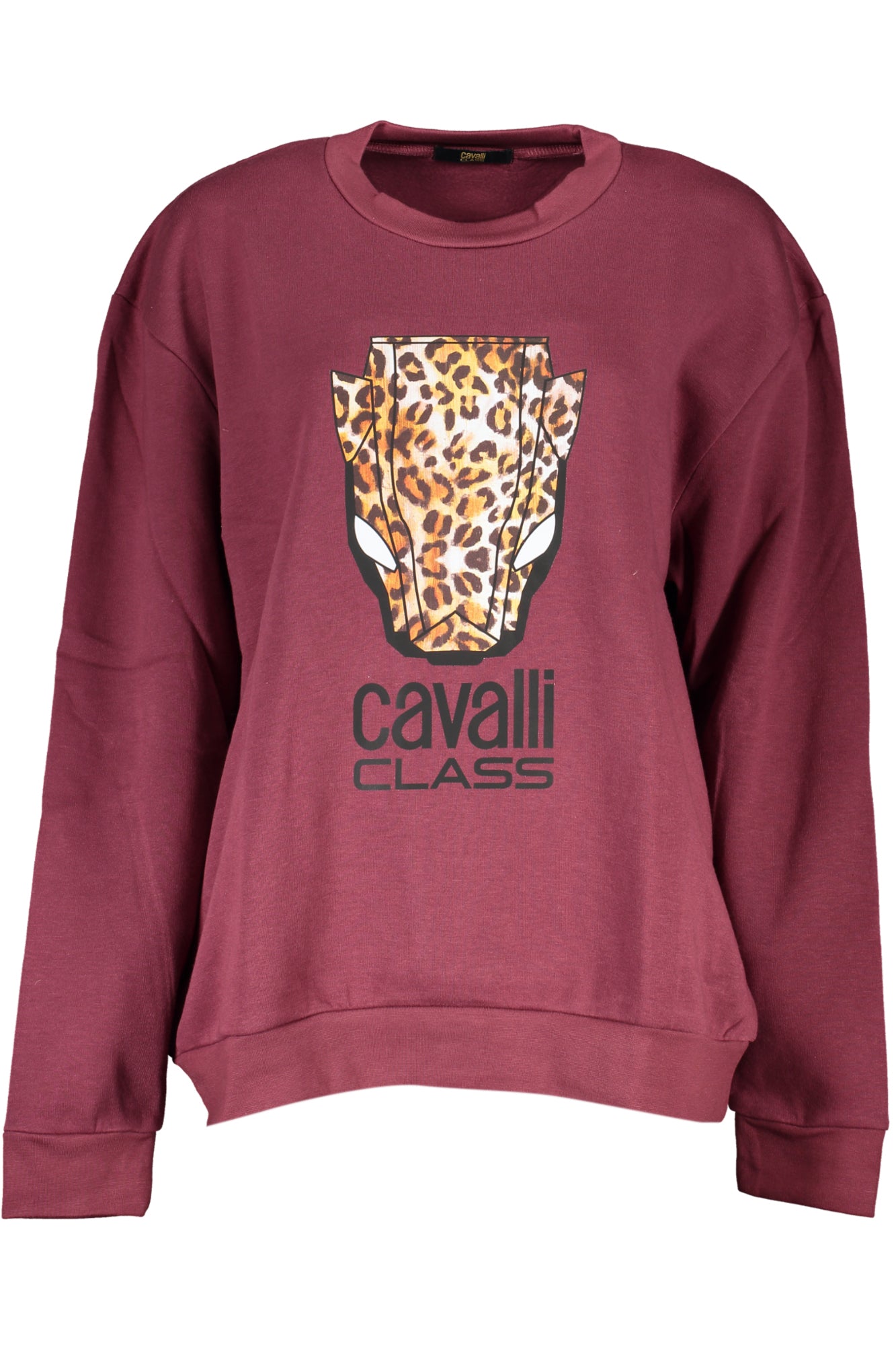 CAVALLI CLASS WOMEN'S PURPLE ZIP-UP SWEATSHIRT 