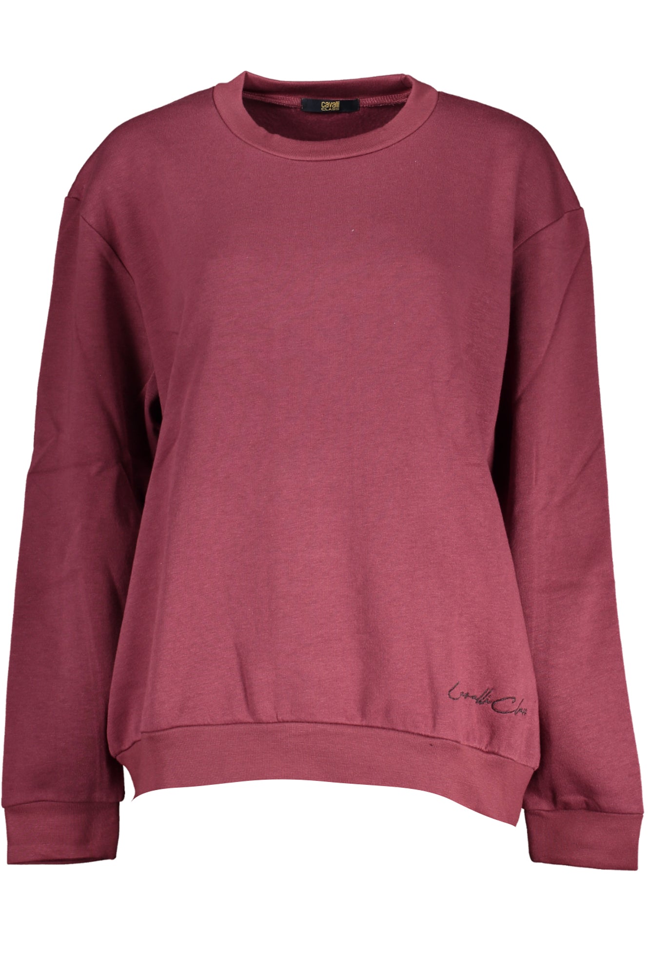 CAVALLI CLASS WOMEN'S PURPLE ZIP-UP SWEATSHIRT 