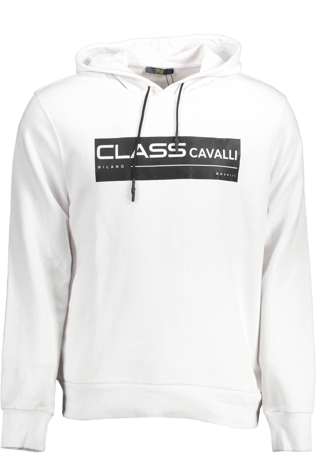 CAVALLI CLASS MEN'S ZIP-UP SWEATSHIRT WHITE 