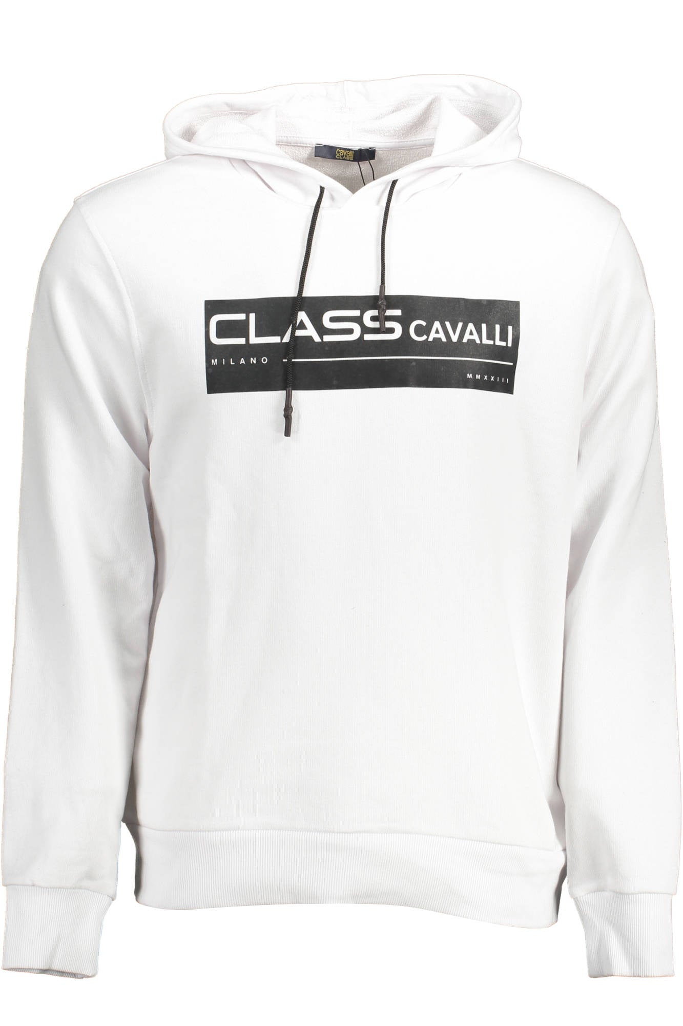 CAVALLI CLASS MEN'S ZIP-UP SWEATSHIRT WHITE 